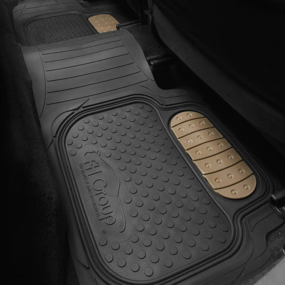 Heavy Duty ClimaProof Trimmable Touchdown Non-Slip Rubber Floor Mats Beige