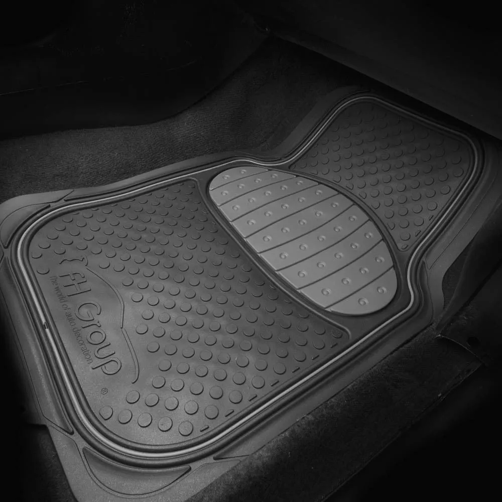 Heavy Duty ClimaProof Trimmable Touchdown Non-Slip Rubber Floor Mats Gray