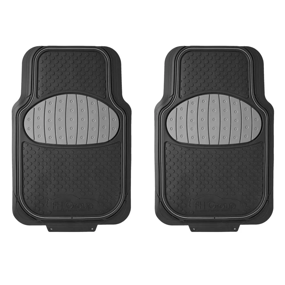 Heavy Duty ClimaProof Trimmable Touchdown Non-Slip Rubber Floor Mats Gray