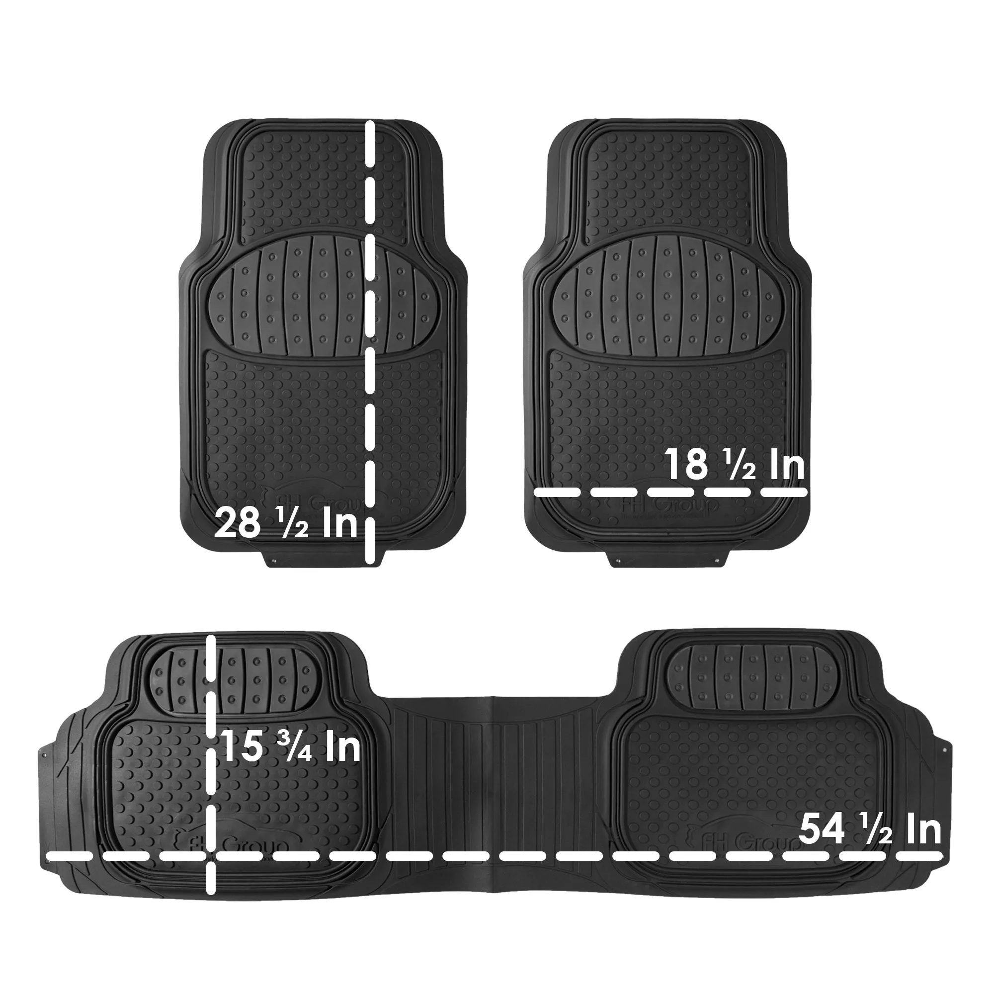 Heavy Duty ClimaProof Trimmable Touchdown Non-Slip Rubber Floor Mats Purple