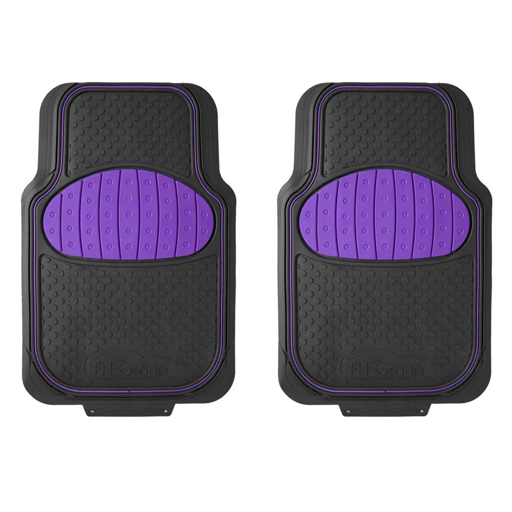 Heavy Duty ClimaProof Trimmable Touchdown Non-Slip Rubber Floor Mats Purple