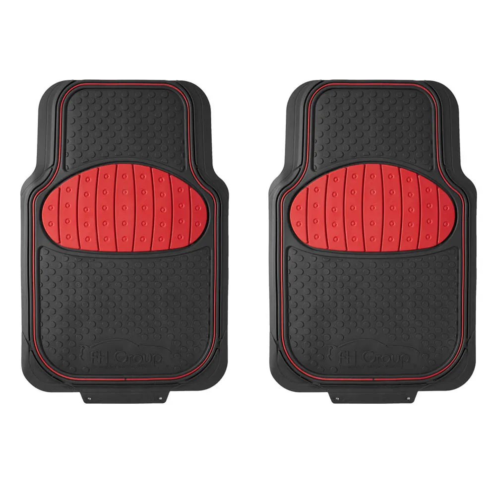 Heavy Duty ClimaProof Trimmable Touchdown Non-Slip Rubber Floor Mats Red