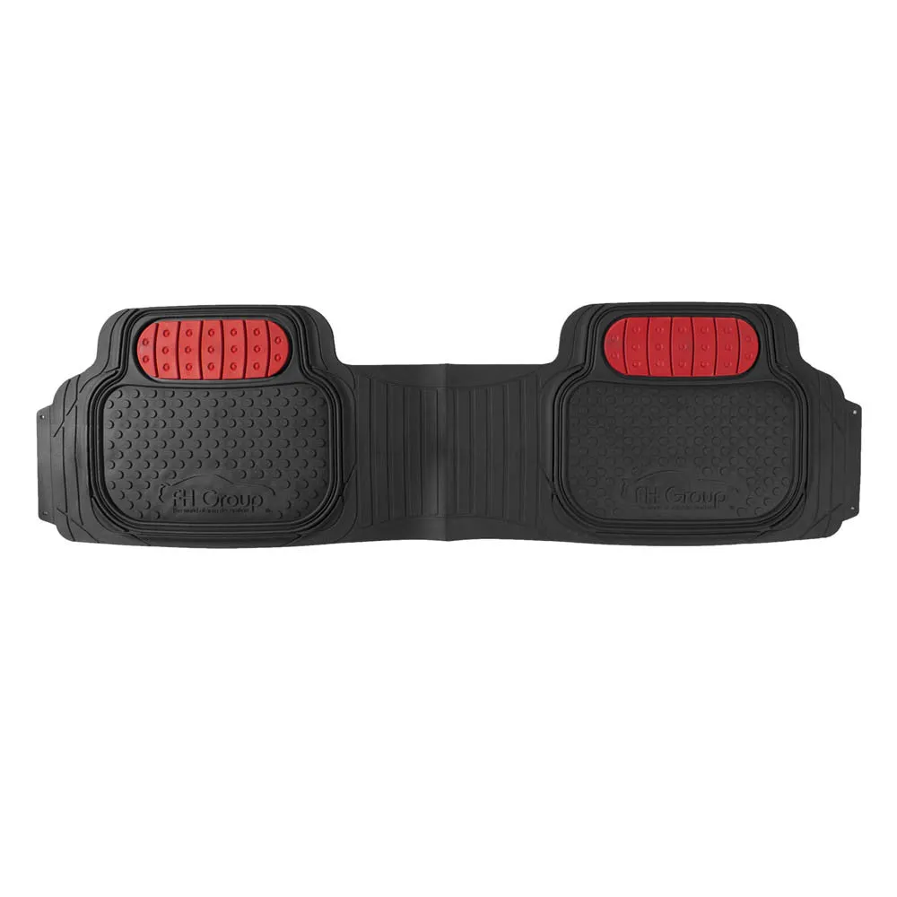 Heavy Duty ClimaProof Trimmable Touchdown Non-Slip Rubber Floor Mats Red
