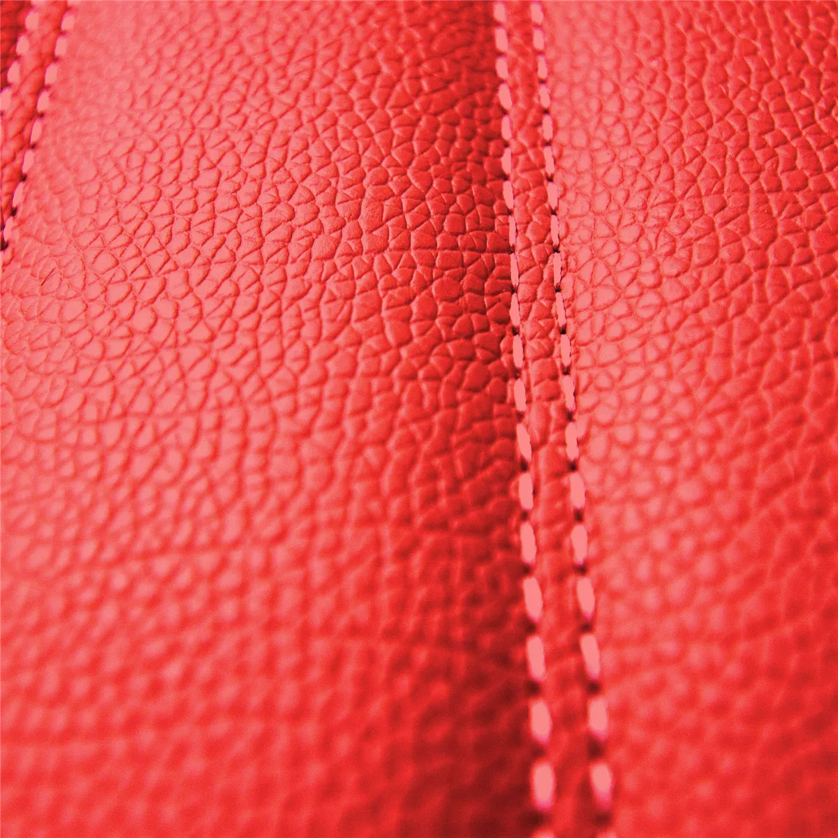 Heavy Duty Non-Slip Faux Leather Floor Mats - Full Set Red