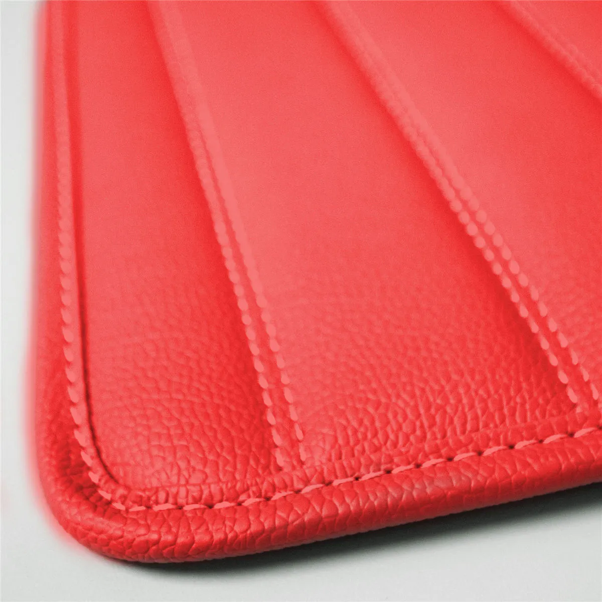 Heavy Duty Non-Slip Faux Leather Floor Mats - Full Set Red