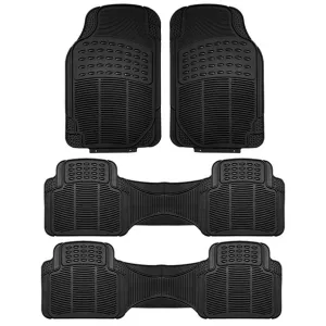 High Quality ClimaProof Trimmable Non-Slip Vinyl Floor Mats - 3 Row Black