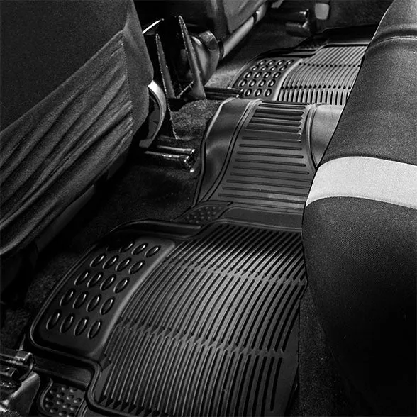 High Quality ClimaProof Trimmable Non-Slip Vinyl Floor Mats - Full Set Black