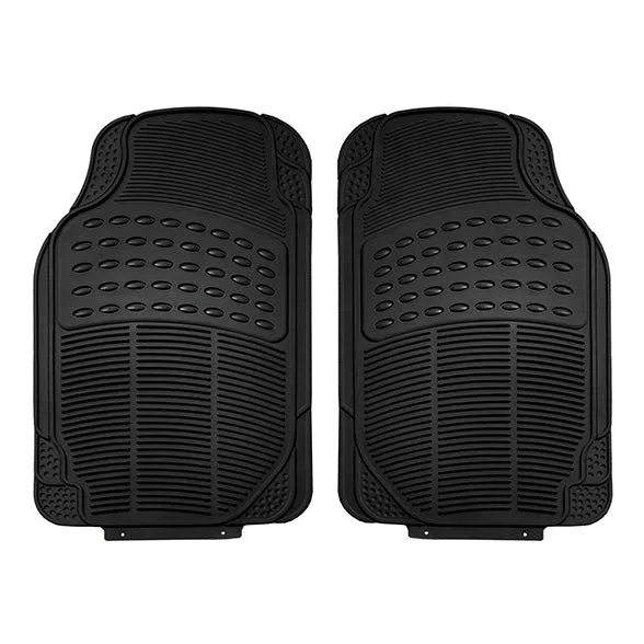 High Quality ClimaProof Trimmable Non-Slip Vinyl Floor Mats - Full Set Black
