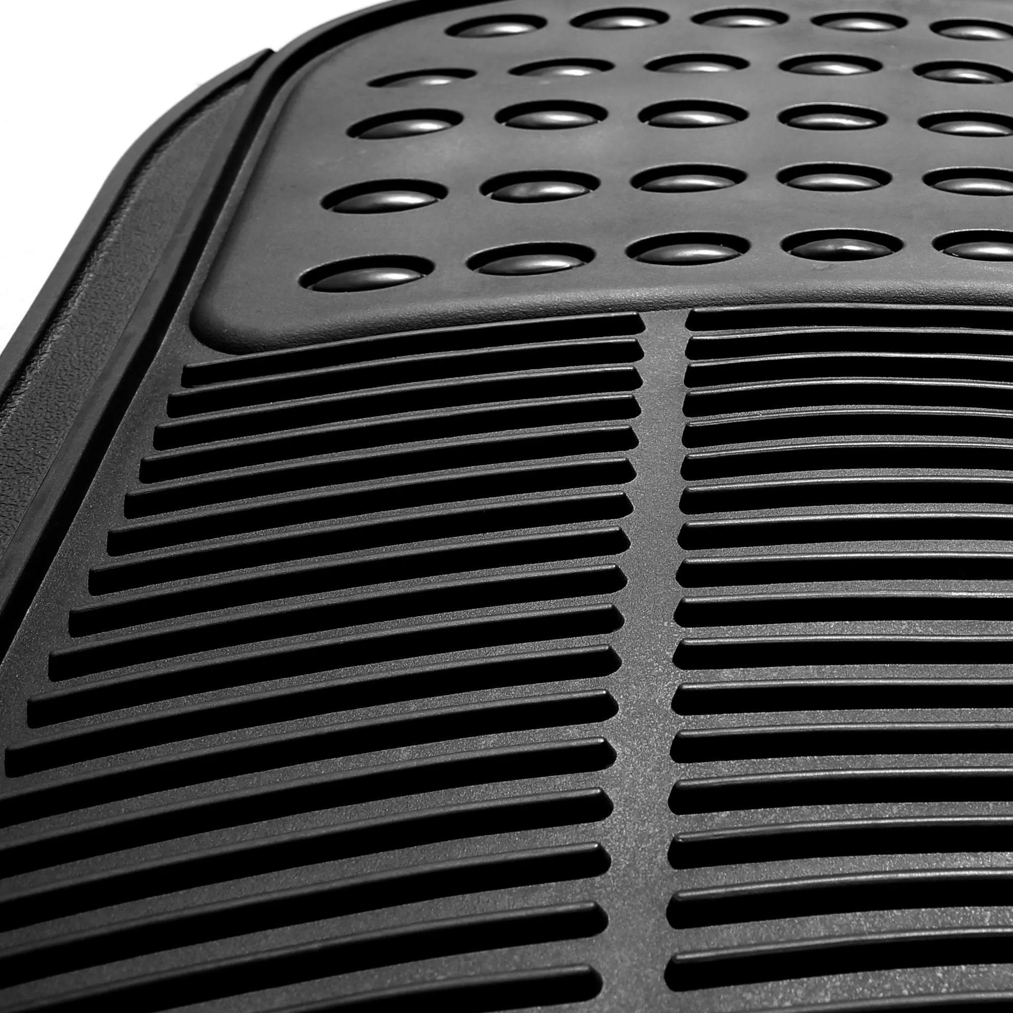 High Quality ClimaProof Trimmable Non-Slip Vinyl Floor Mats - Full Set Black