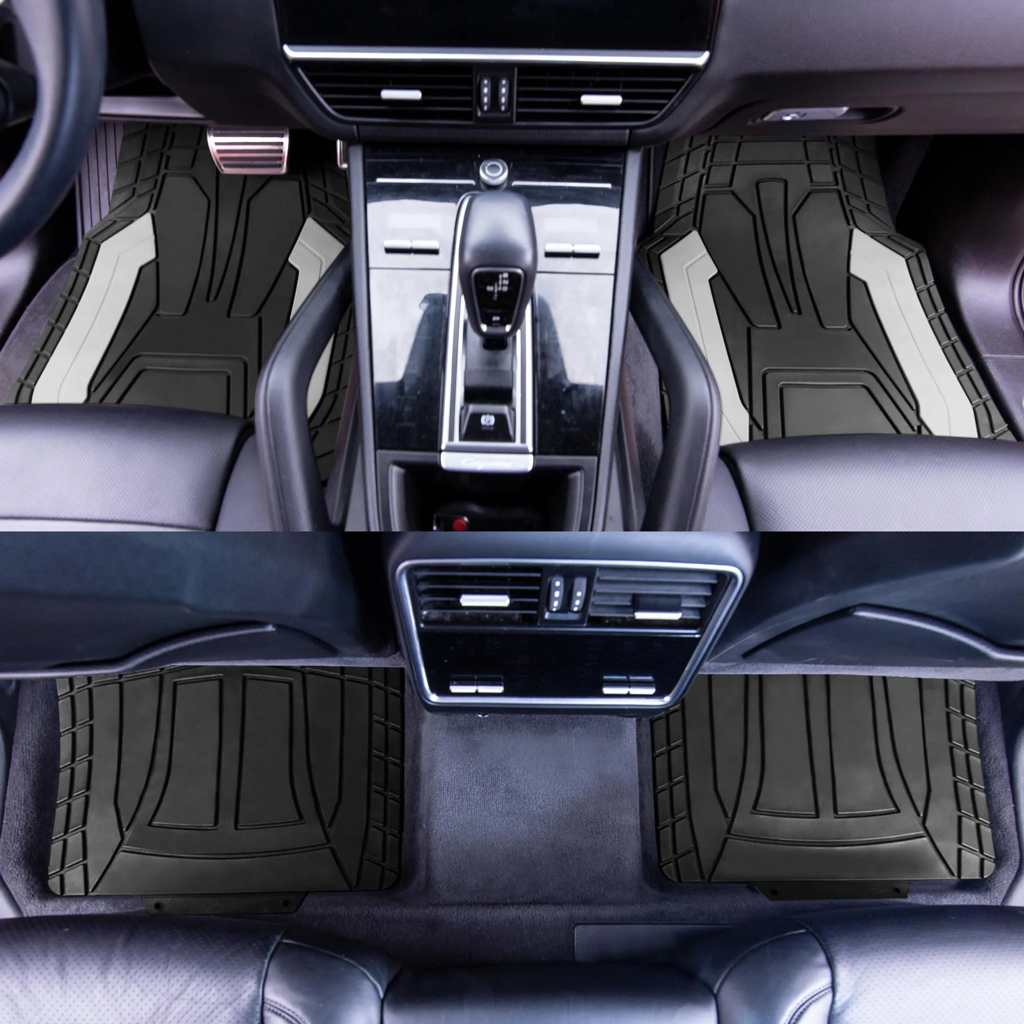 High Quality Rubber Floor Mats - Full Set Gray