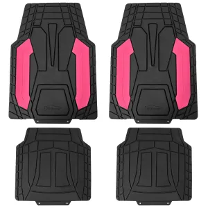 High Quality Rubber Floor Mats - Full Set Pink