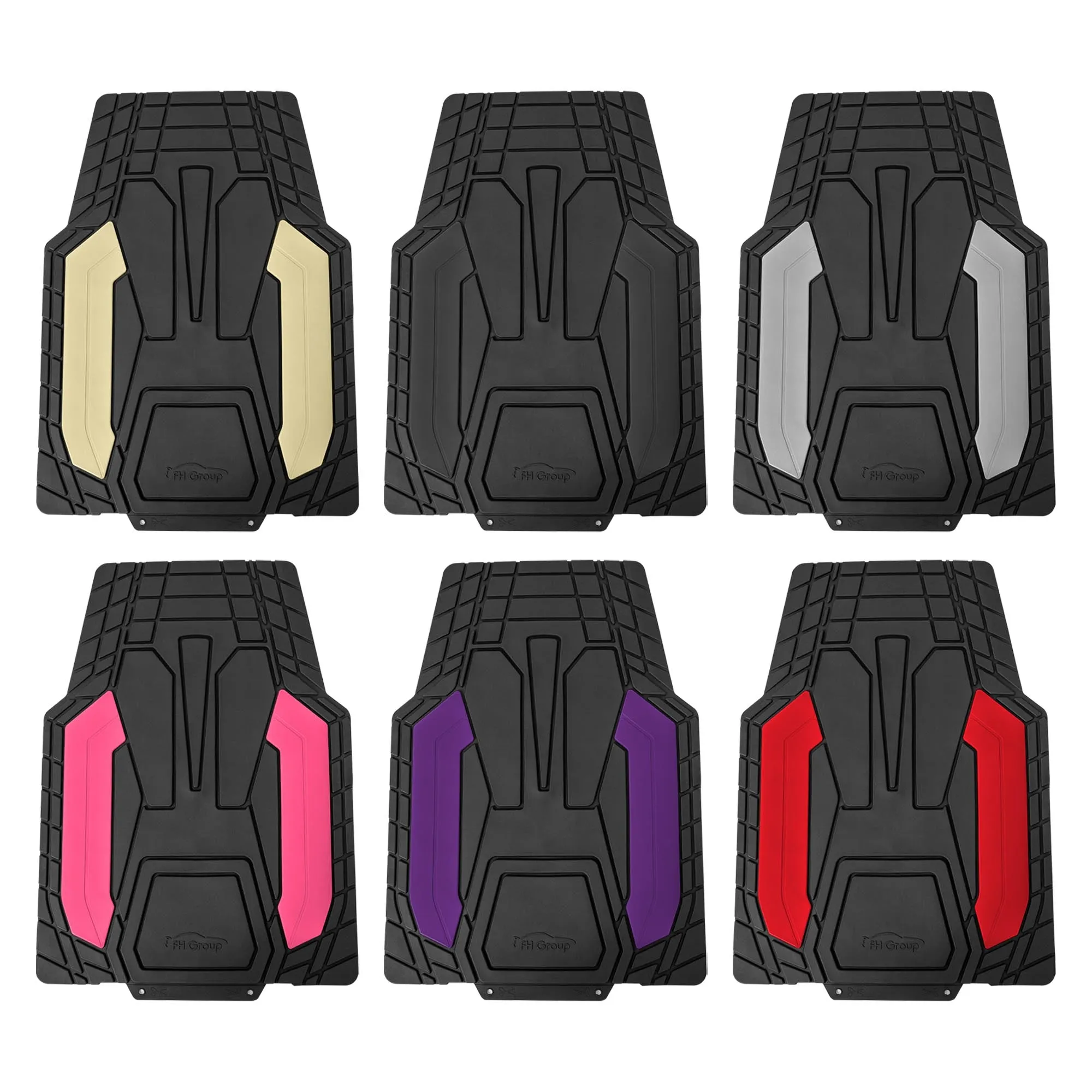 High Quality Rubber Floor Mats - Full Set Purple