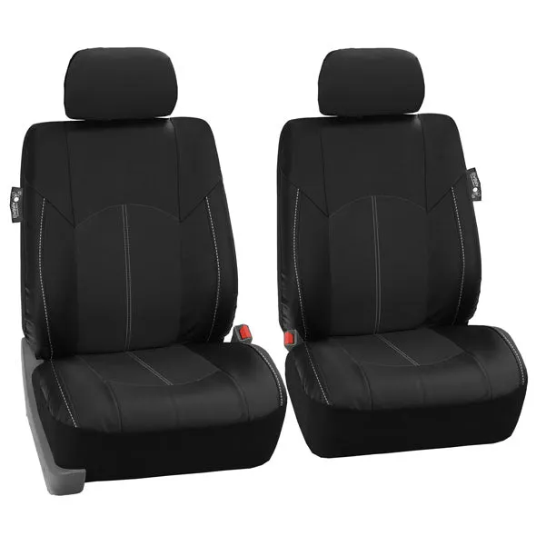 Highest Grade Faux Leather Seat Covers - Full Set Black