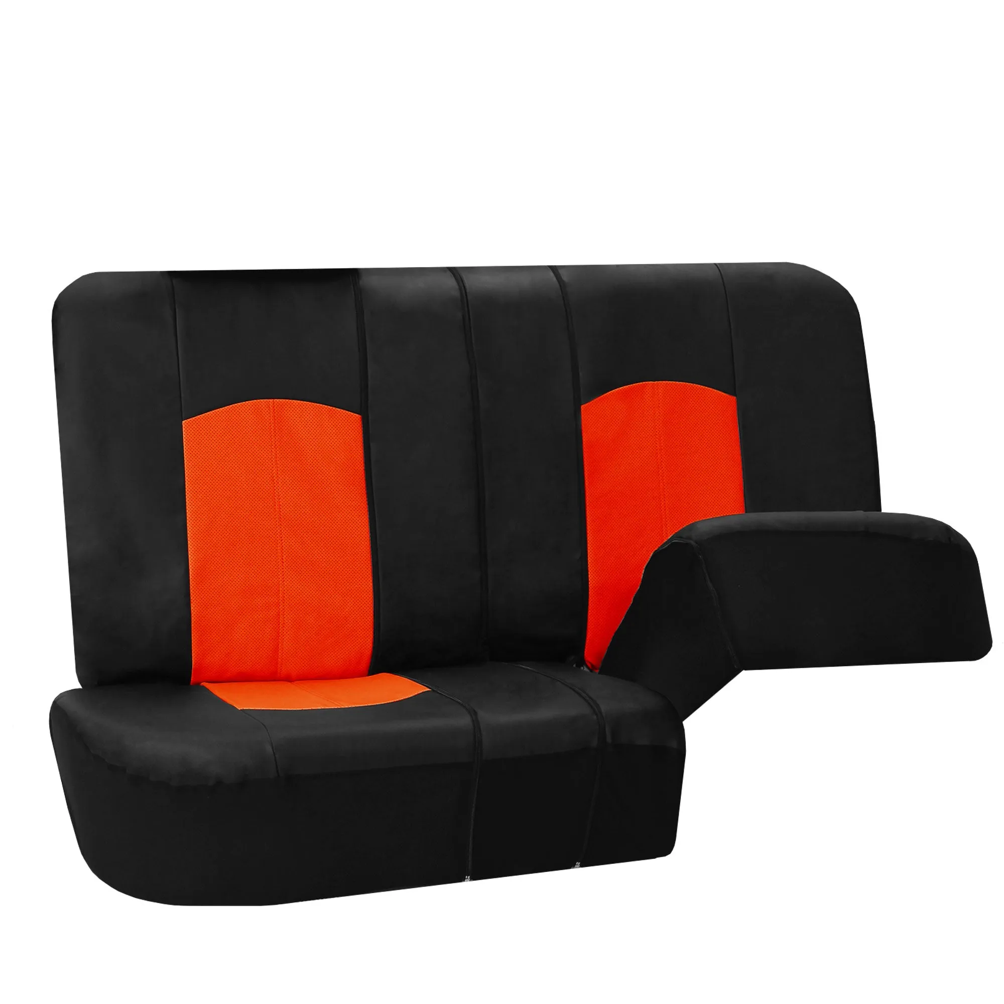 Highest Grade Faux Leather Seat Covers - Full Set Orange