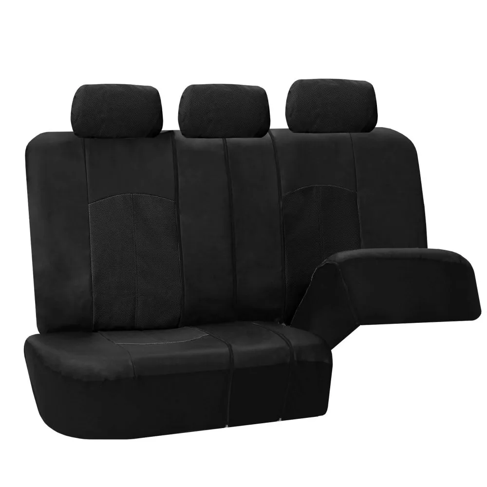 Highest Grade Faux Leather Seat Covers - Rear Black