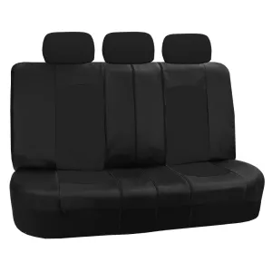Highest Grade Faux Leather Seat Covers - Rear Black