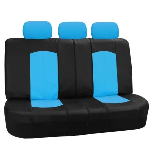 Highest Grade Faux Leather Seat Covers - Rear Blue
