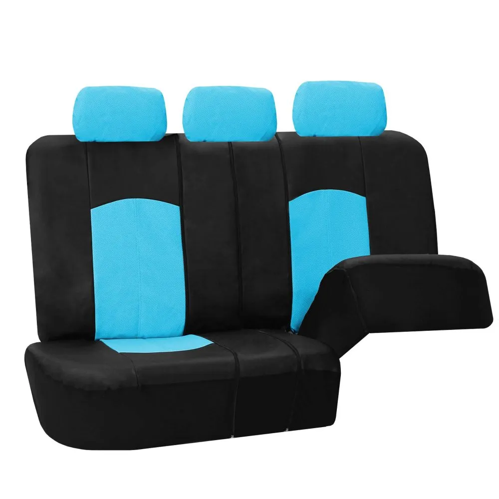 Highest Grade Faux Leather Seat Covers - Rear Blue