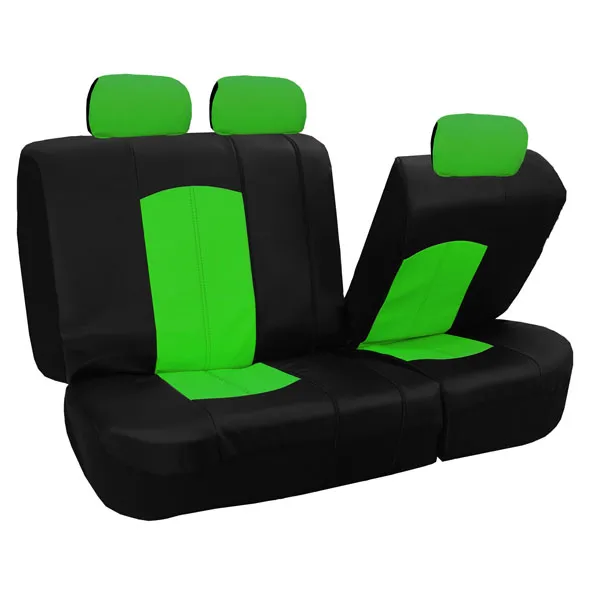 Highest Grade Faux Leather Seat Covers - Rear Green