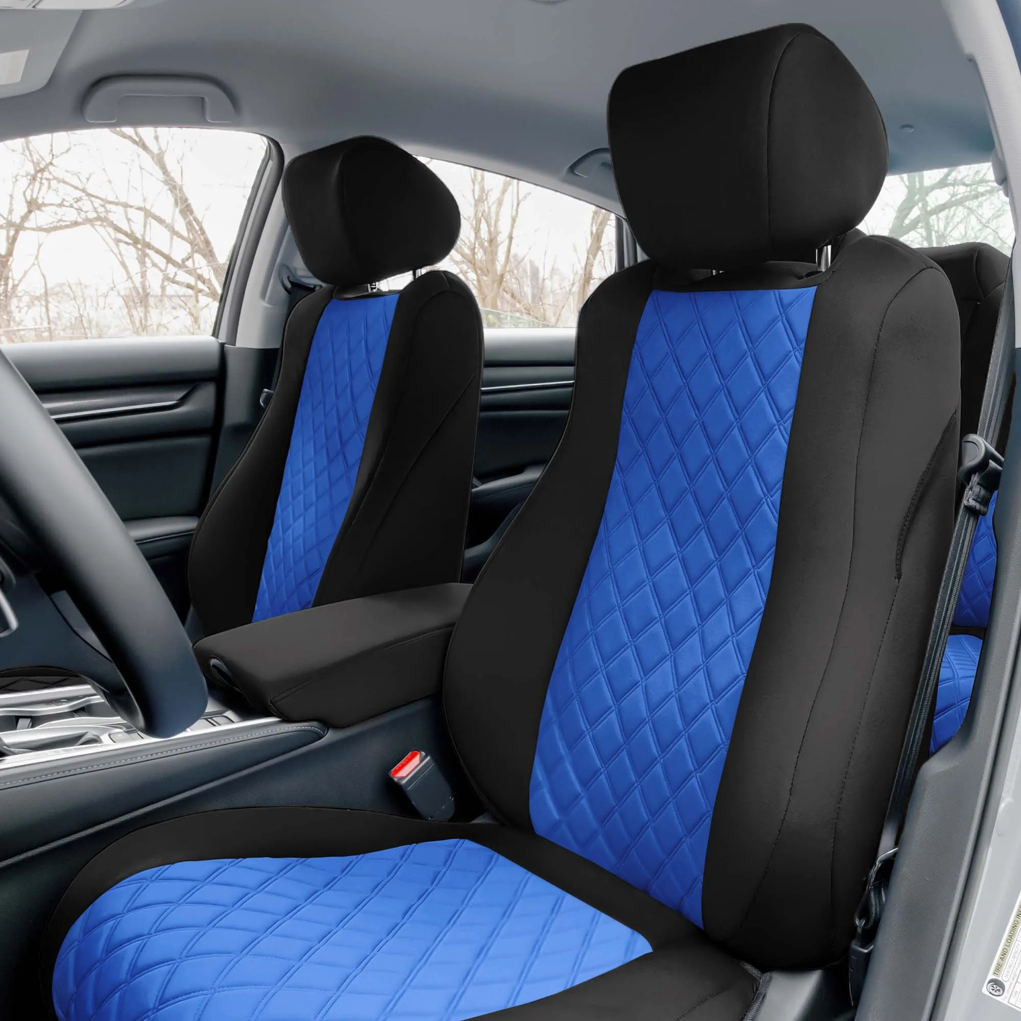 Honda Accord 2018 - 2022 Sport | Sport SE | EX| EX-L | Touring - Front Set Seat Covers - Blue Ultraflex Neoprene