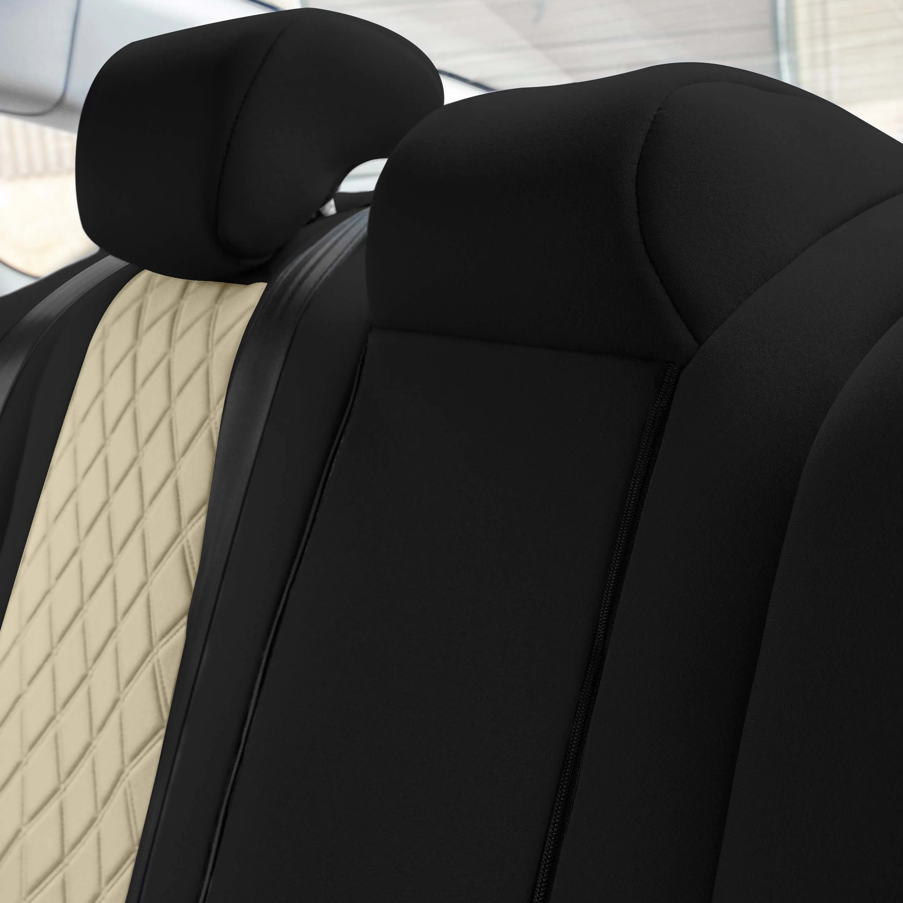 Honda Accord 2018 - 2022 Sport | Sport SE | EX| EX-L | Touring - Full Set Seat Covers - Beige Ultraflex Neoprene