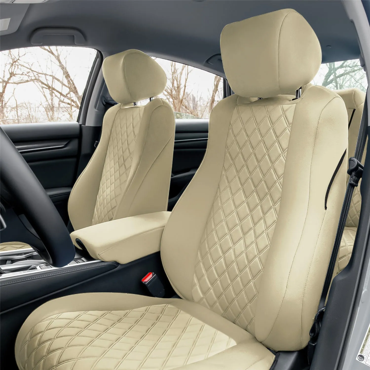 Honda Accord 2018 - 2022 Sport | Sport SE | EX| EX-L | Touring - Full Set Seat Covers - Beige Ultraflex Neoprene