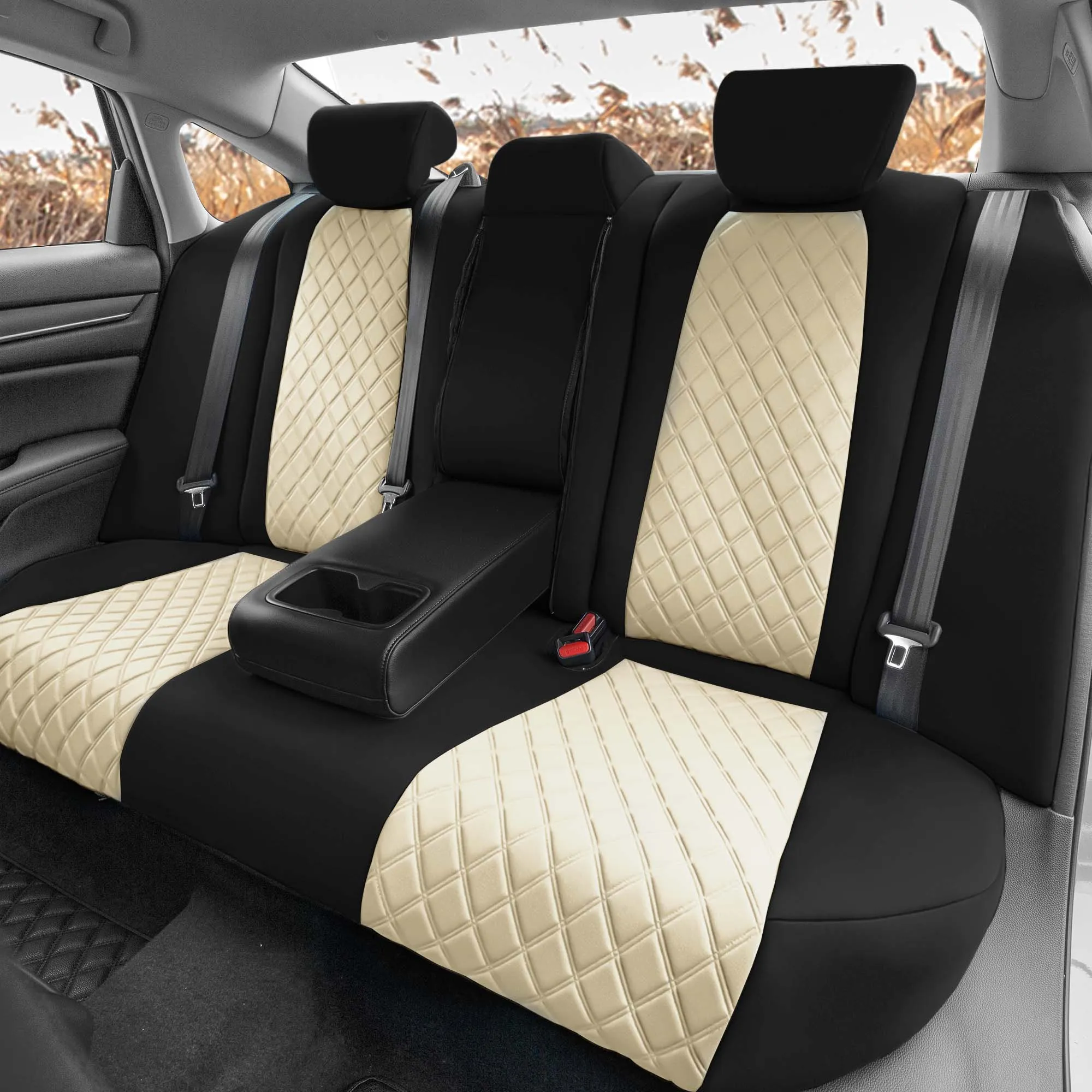 Honda Accord 2018 - 2022 Sport | Sport SE | EX| EX-L | Touring - Full Set Seat Covers - Beige Ultraflex Neoprene