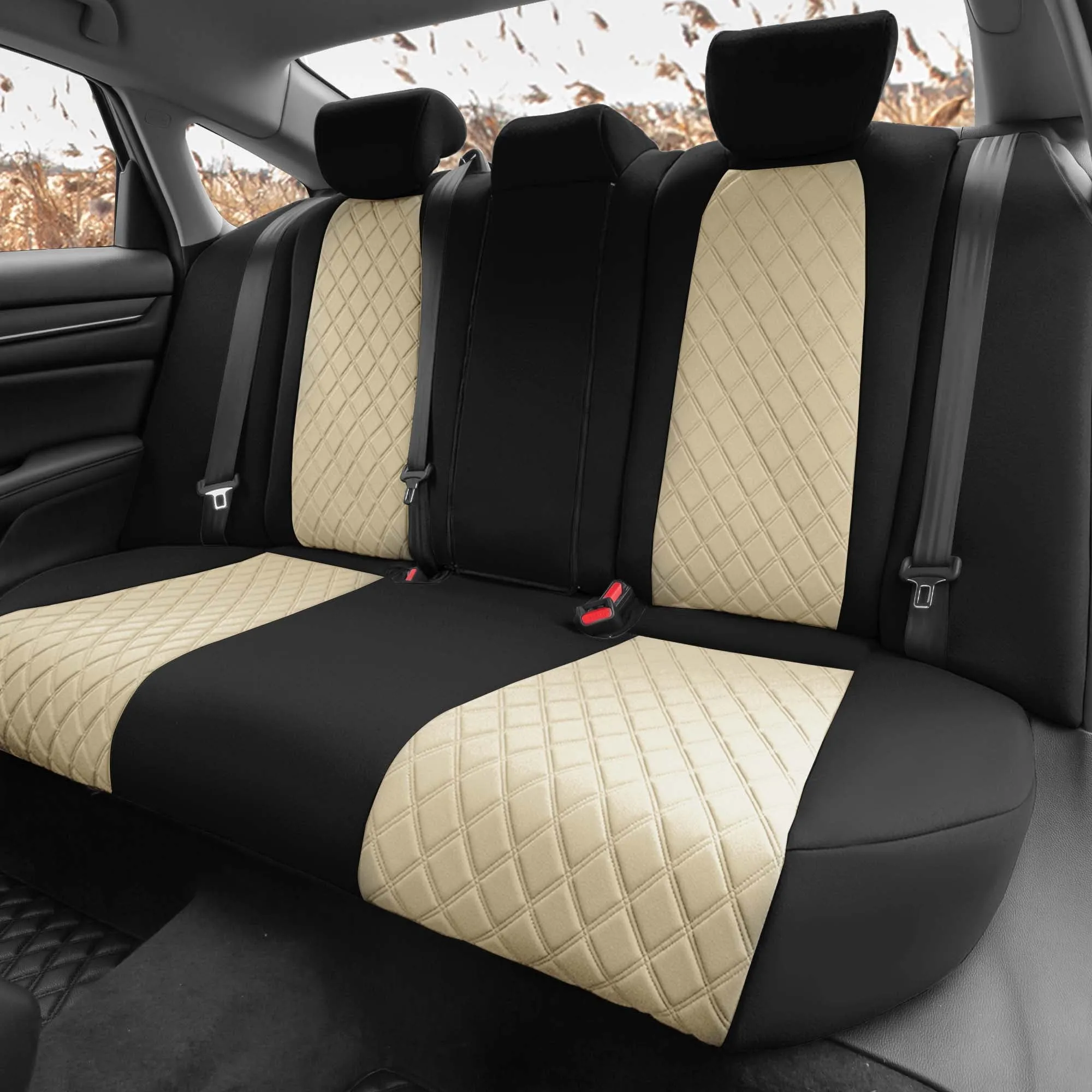 Honda Accord 2018 - 2022 Sport | Sport SE | EX| EX-L | Touring - Full Set Seat Covers - Beige Ultraflex Neoprene