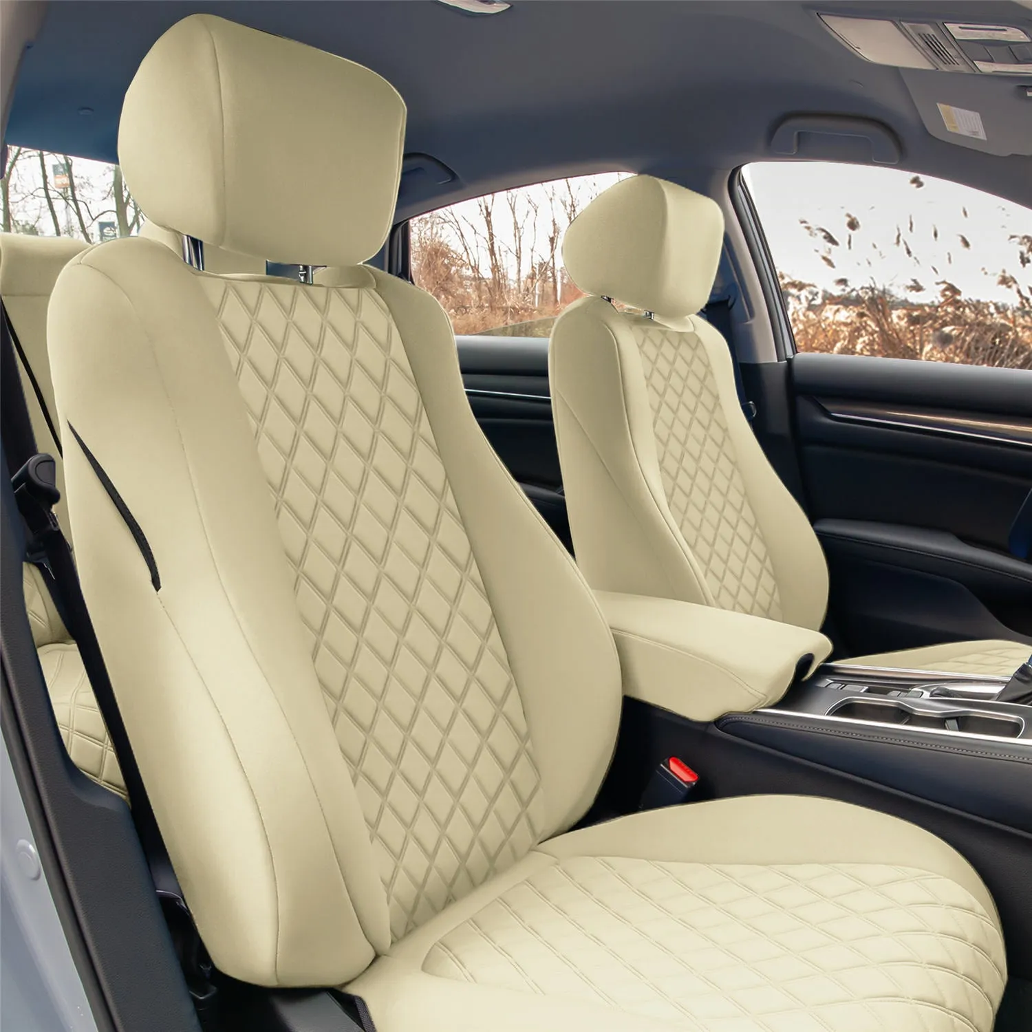 Honda Accord 2018 - 2022 Sport | Sport SE | EX| EX-L | Touring - Full Set Seat Covers - Beige Ultraflex Neoprene