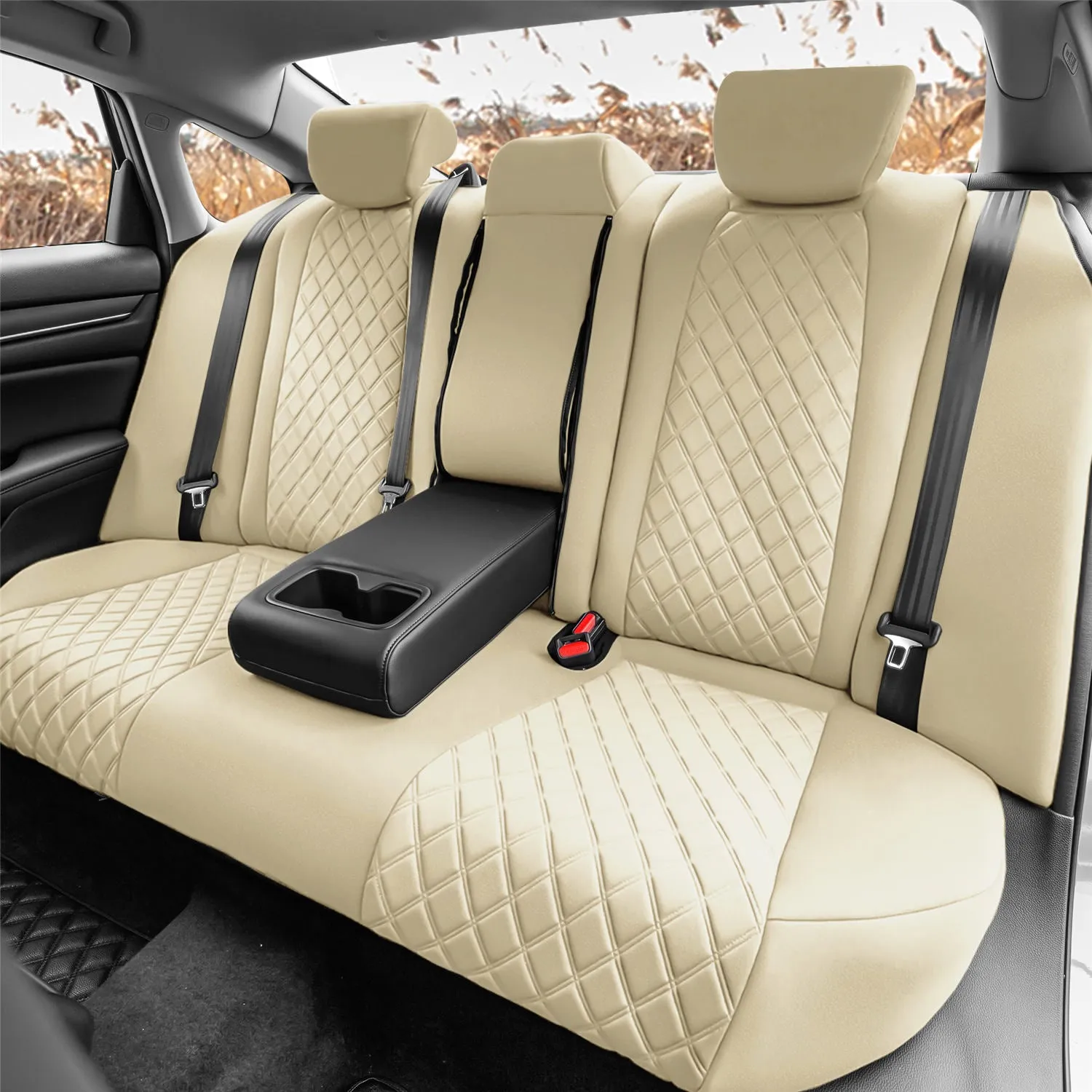 Honda Accord 2018 - 2022 Sport | Sport SE | EX| EX-L | Touring - Full Set Seat Covers - Beige Ultraflex Neoprene