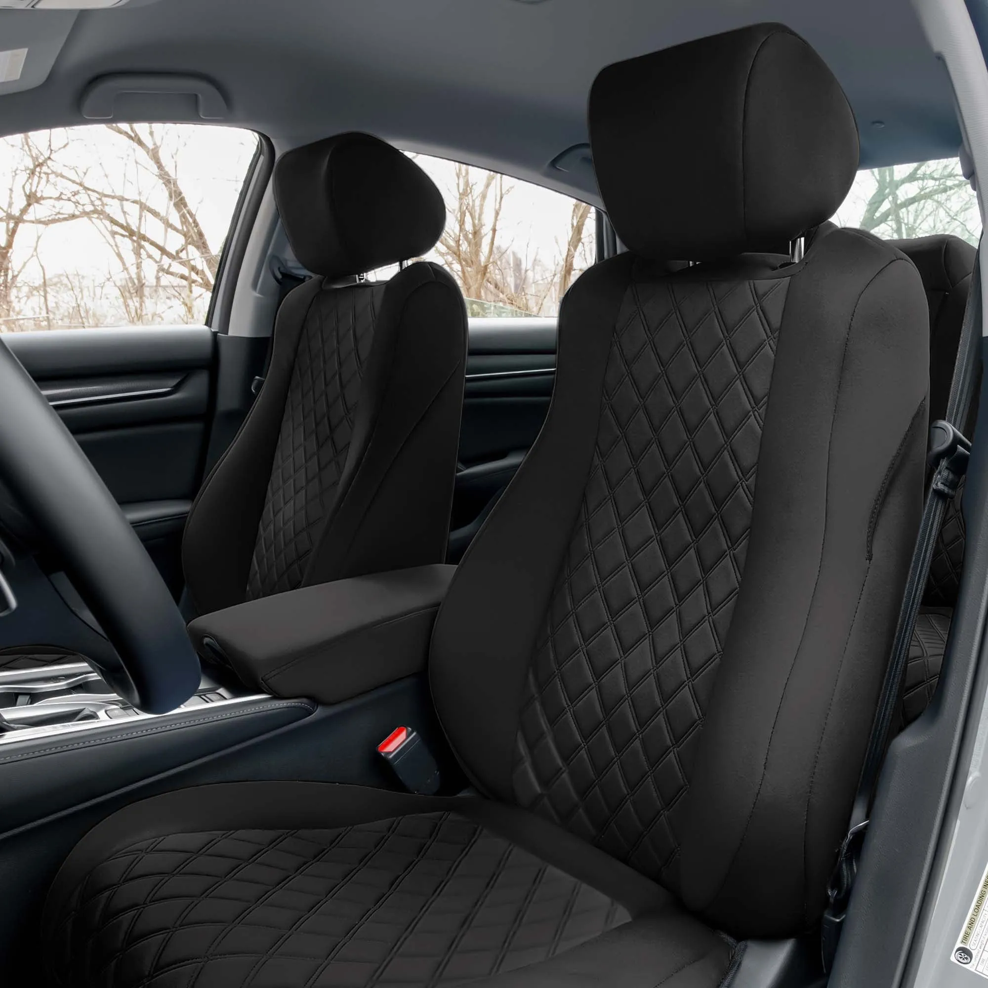 Honda Accord 2018 - 2022 Sport | Sport SE | EX| EX-L | Touring - Full Set Seat Covers - Black Ultraflex Neoprene
