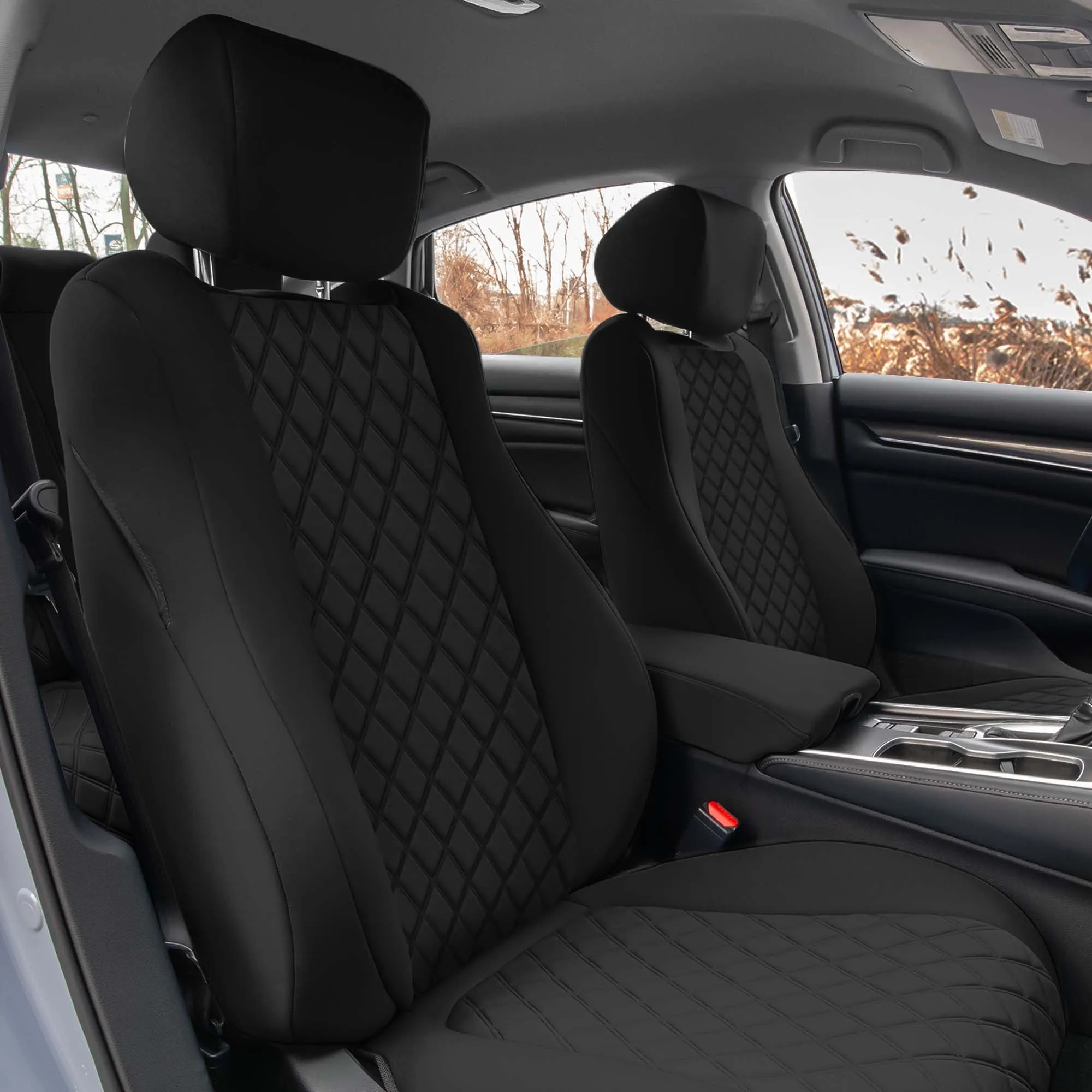 Honda Accord 2018 - 2022 Sport | Sport SE | EX| EX-L | Touring - Full Set Seat Covers - Black Ultraflex Neoprene