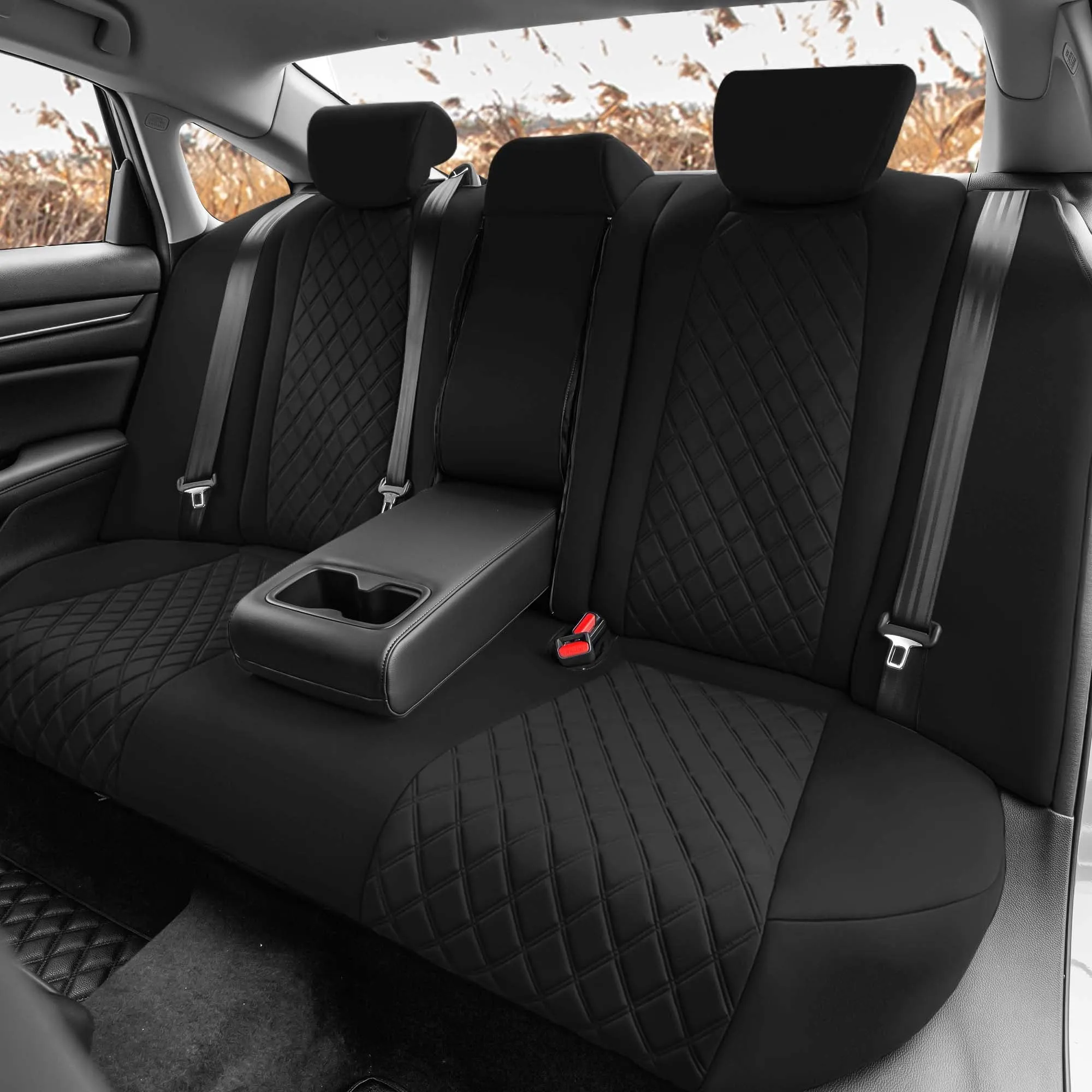 Honda Accord 2018 - 2022 Sport | Sport SE | EX| EX-L | Touring - Full Set Seat Covers - Black Ultraflex Neoprene