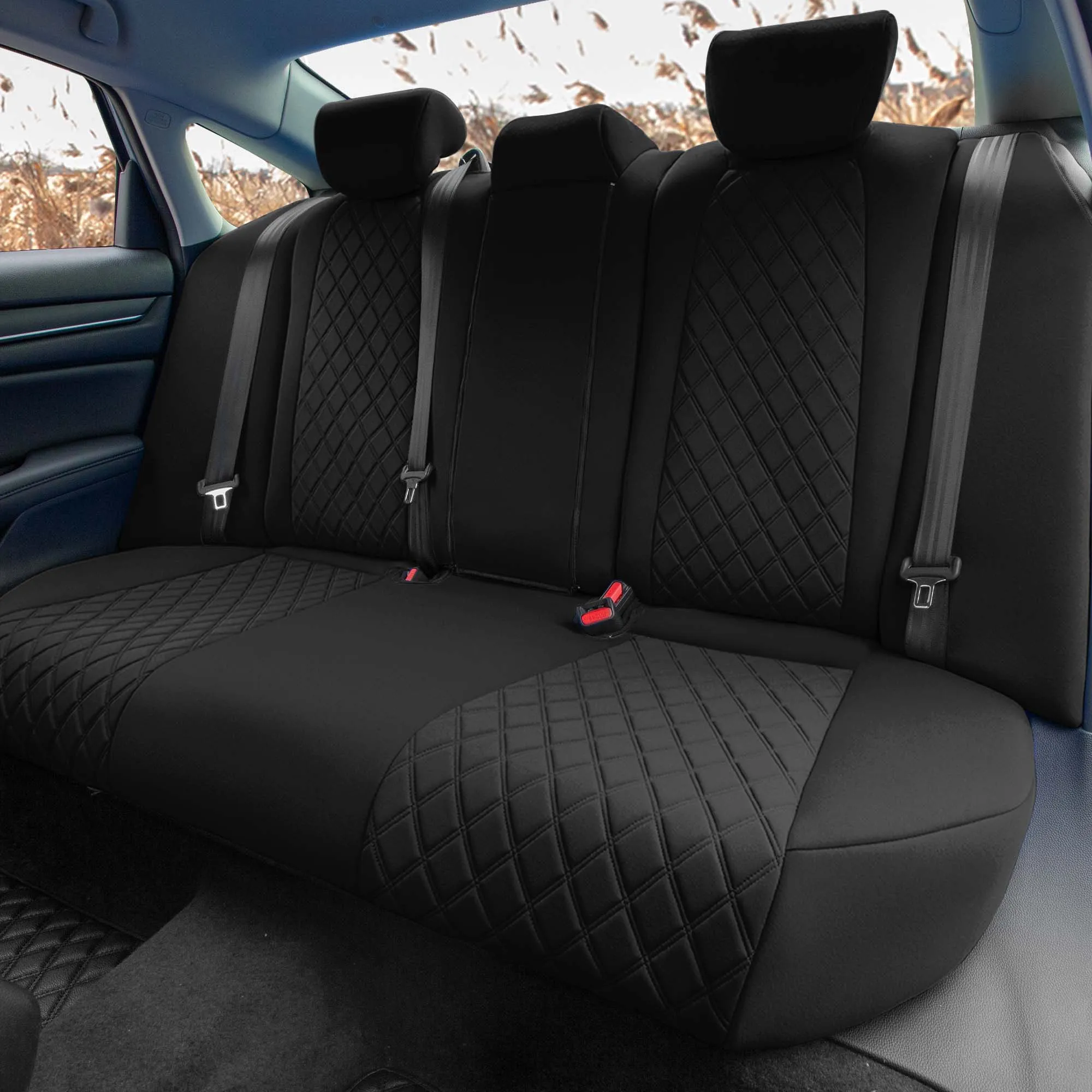 Honda Accord 2018 - 2022 Sport | Sport SE | EX| EX-L | Touring - Full Set Seat Covers - Black Ultraflex Neoprene