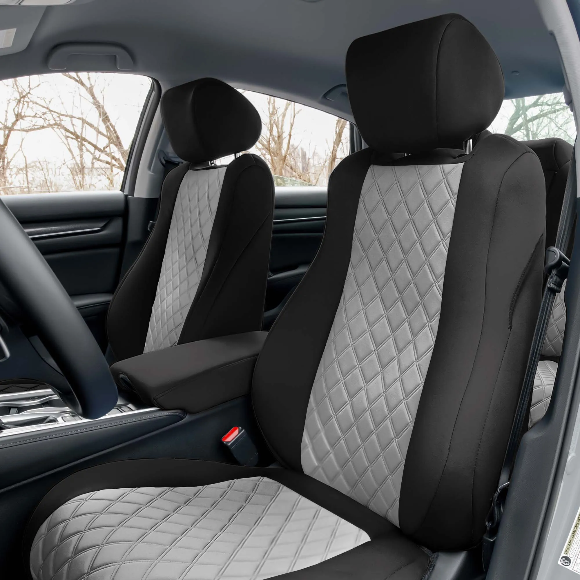 Honda Accord 2018 - 2022 Sport | Sport SE | EX| EX-L | Touring - Full Set Seat Covers - Gray Ultraflex Neoprene