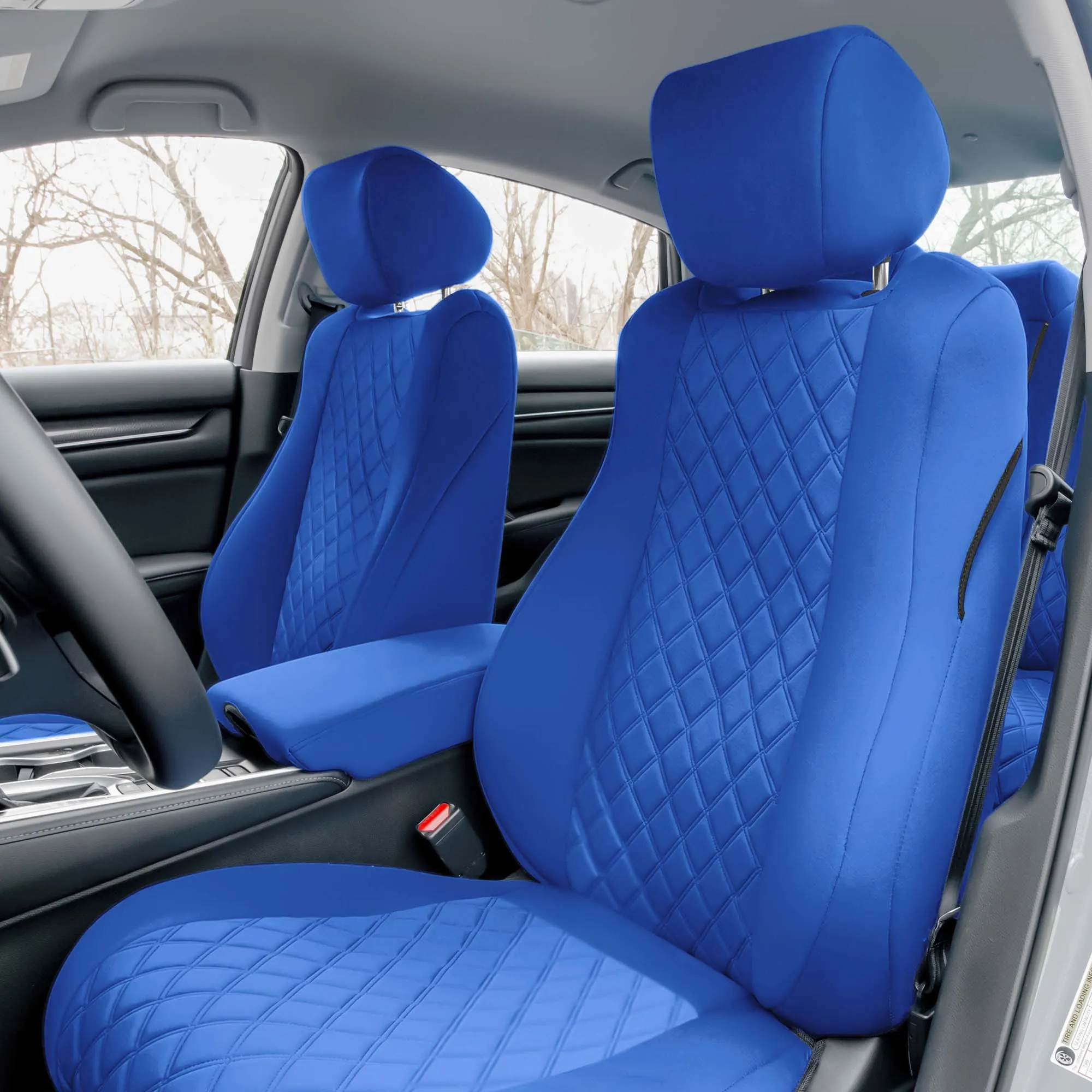 Honda Accord 2018 - 2022 Sport | Sport SE | EX| EX-L | Touring - Full Set Seat Covers - Solid Blue Ultraflex Neoprene