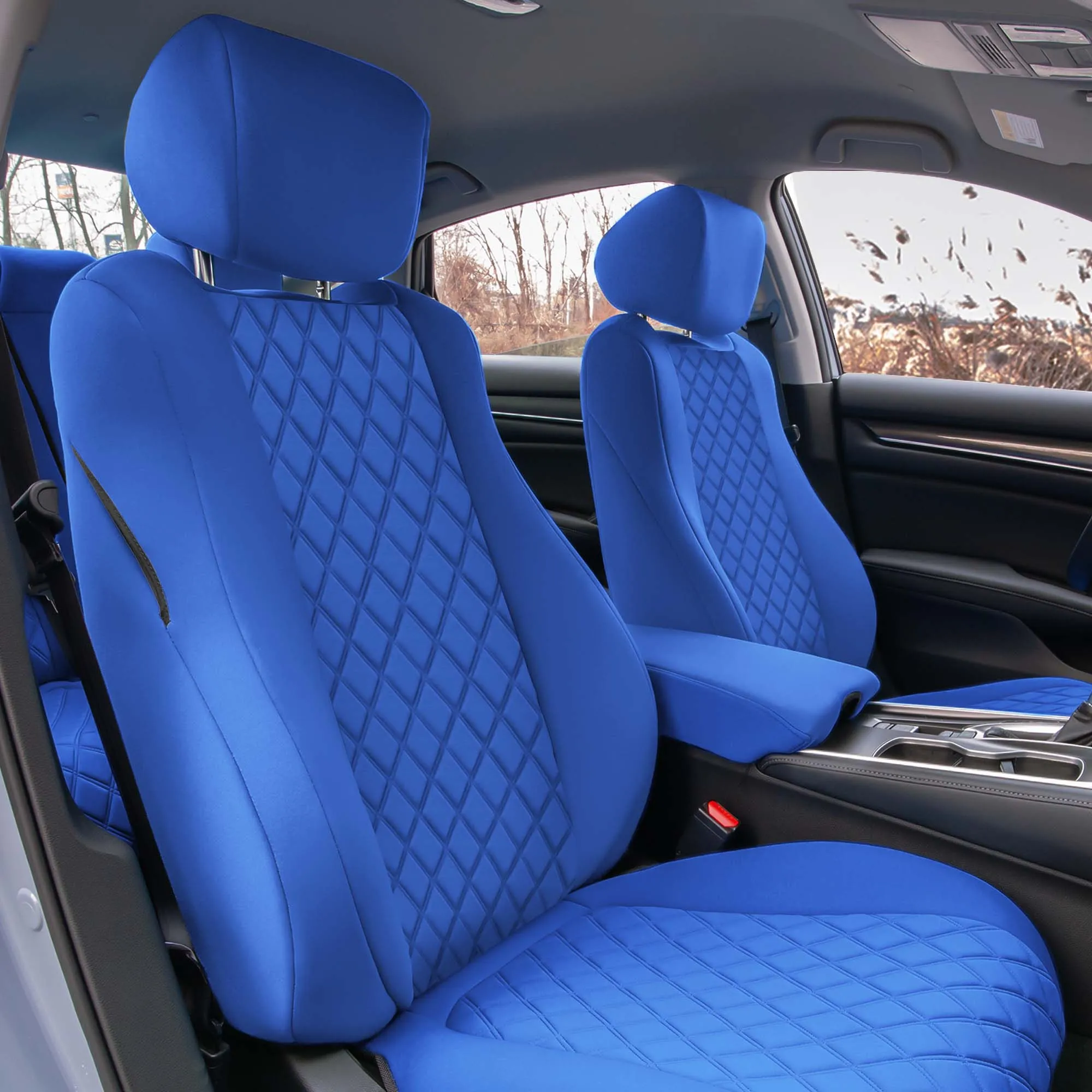 Honda Accord 2018 - 2022 Sport | Sport SE | EX| EX-L | Touring - Full Set Seat Covers - Solid Blue Ultraflex Neoprene
