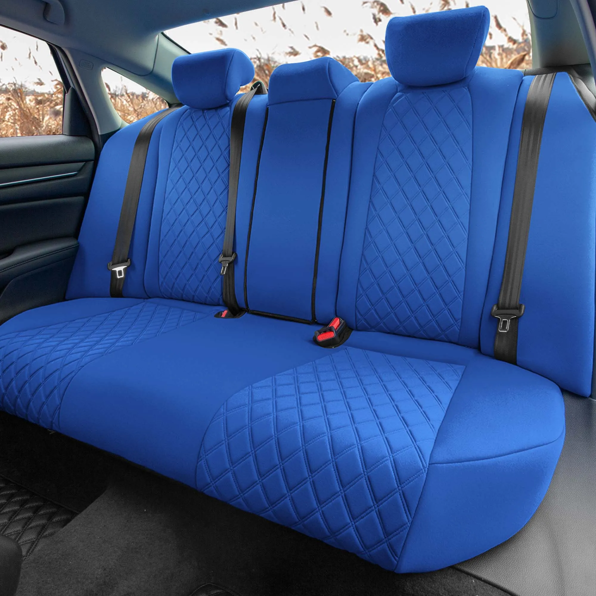 Honda Accord 2018 - 2022 Sport | Sport SE | EX| EX-L | Touring - Full Set Seat Covers - Solid Blue Ultraflex Neoprene