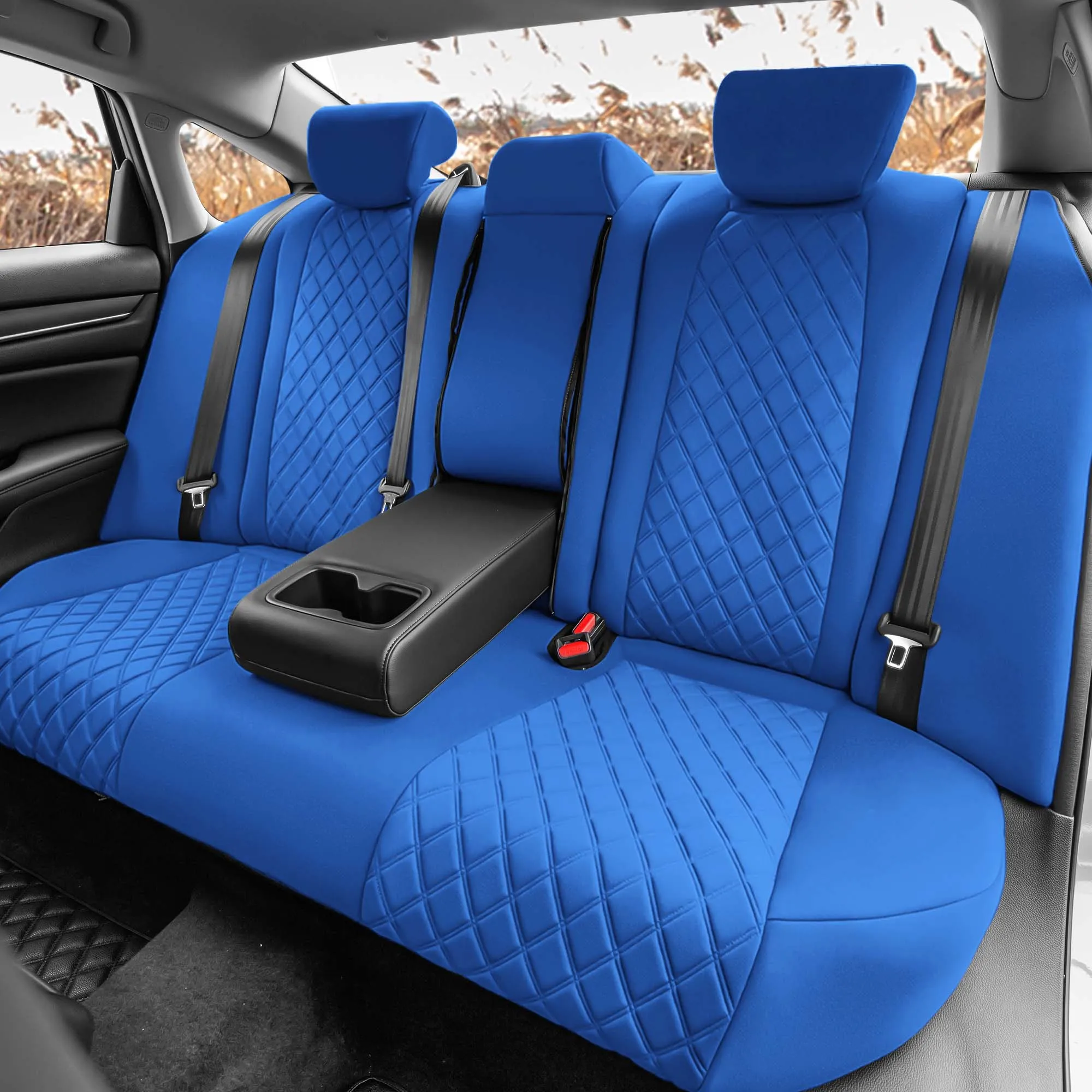 Honda Accord 2018 - 2022 Sport | Sport SE | EX| EX-L | Touring - Full Set Seat Covers - Solid Blue Ultraflex Neoprene