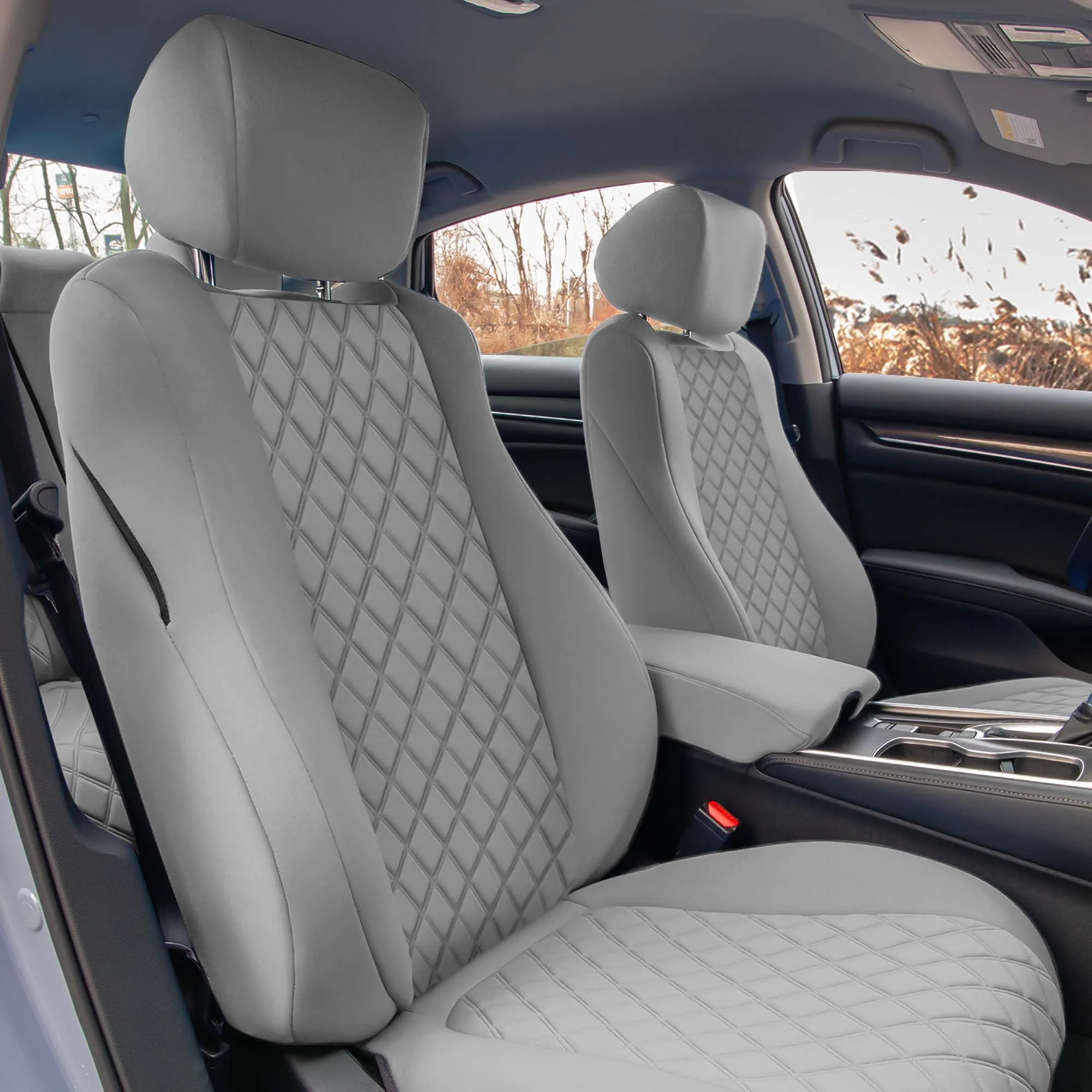 Honda Accord 2018 - 2022 Sport | Sport SE | EX| EX-L | Touring - Full Set Seat Covers - Solid Gray Ultraflex Neoprene