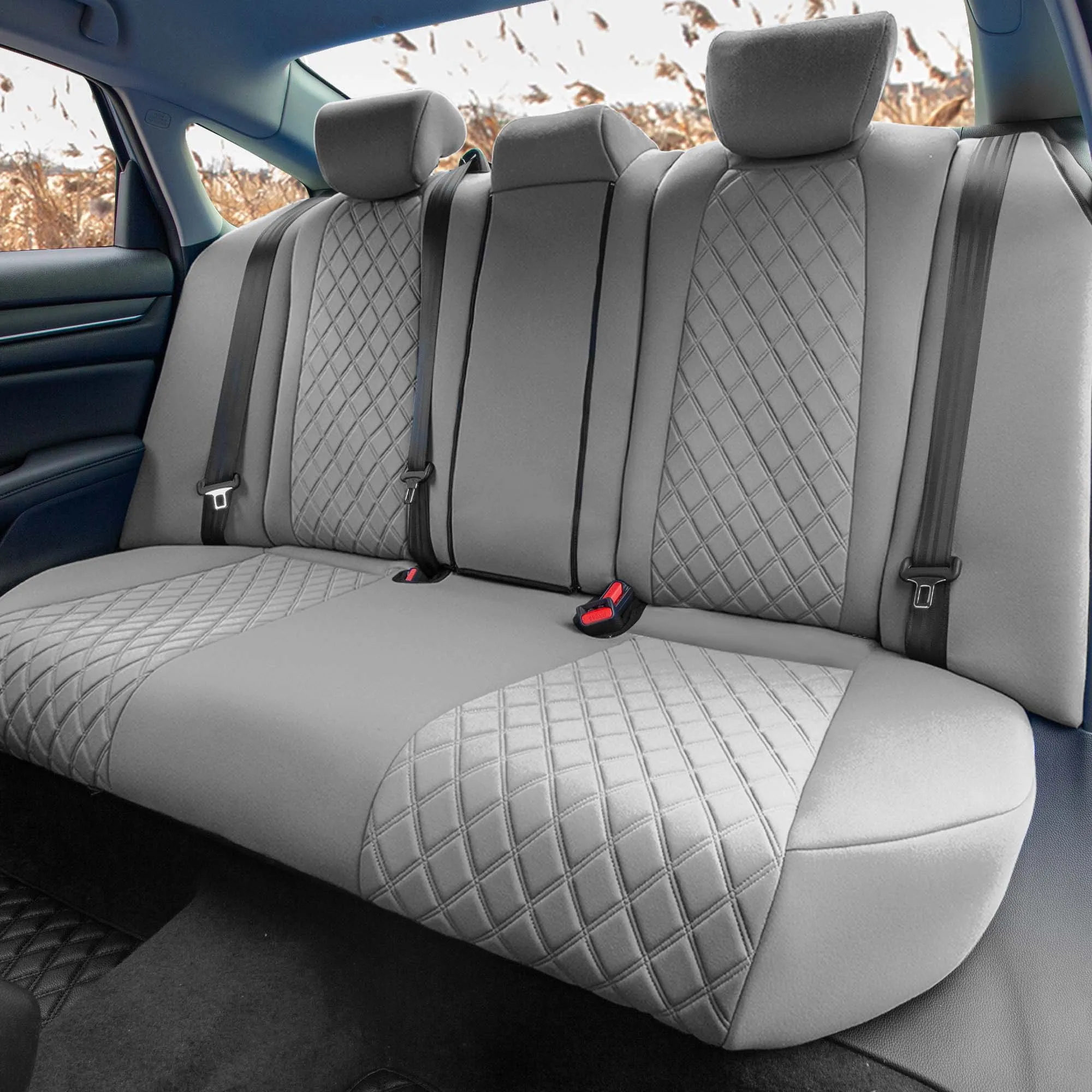 Honda Accord 2018 - 2022 Sport | Sport SE | EX| EX-L | Touring - Full Set Seat Covers - Solid Gray Ultraflex Neoprene