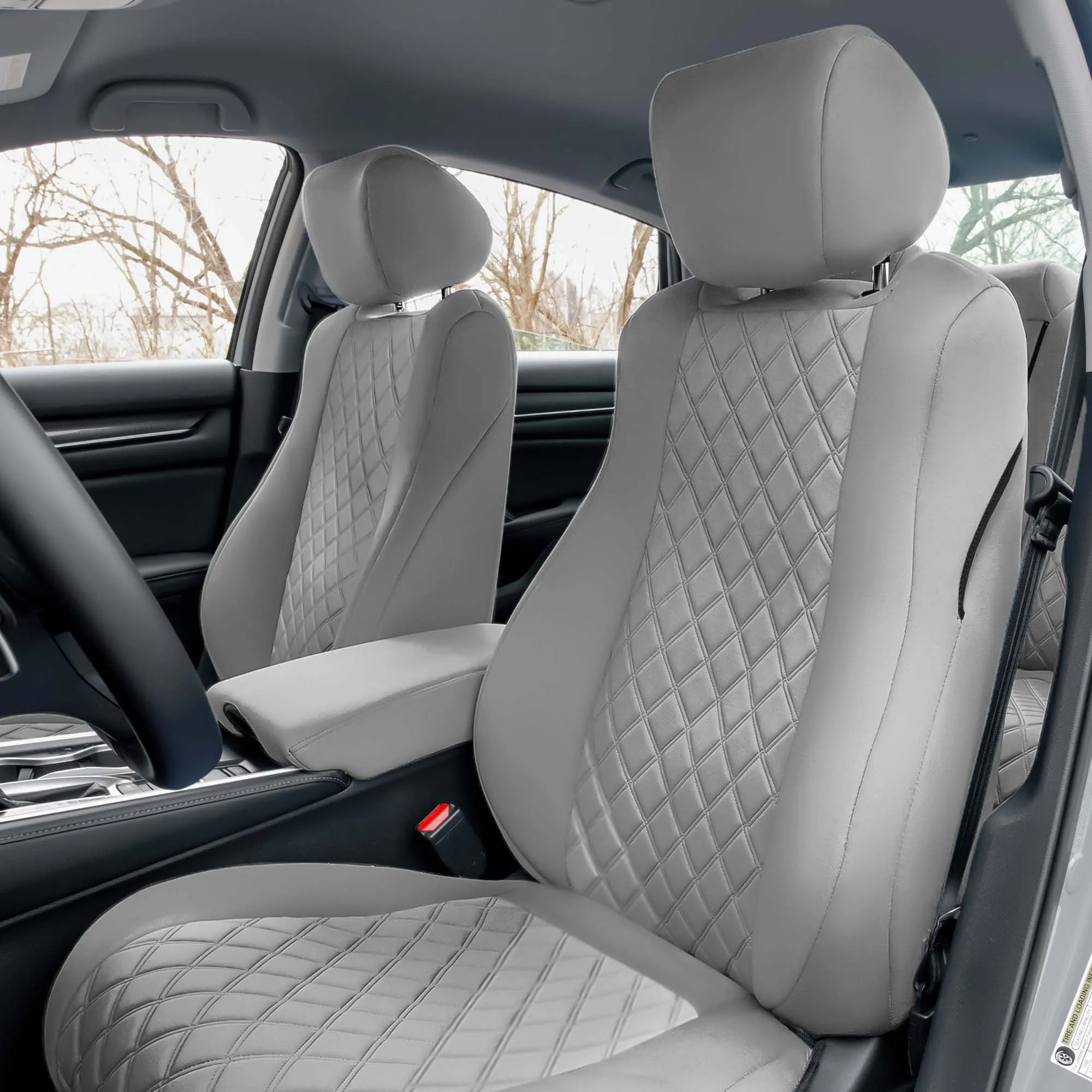 Honda Accord 2018 - 2022 Sport | Sport SE | EX| EX-L | Touring - Full Set Seat Covers - Solid Gray Ultraflex Neoprene