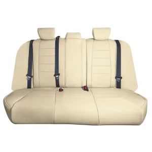 Honda Accord 2018 - 2022 Sport | Sport SE | EX| EX-L | Touring - Rear Set Seat Covers - Beige Faux Leather