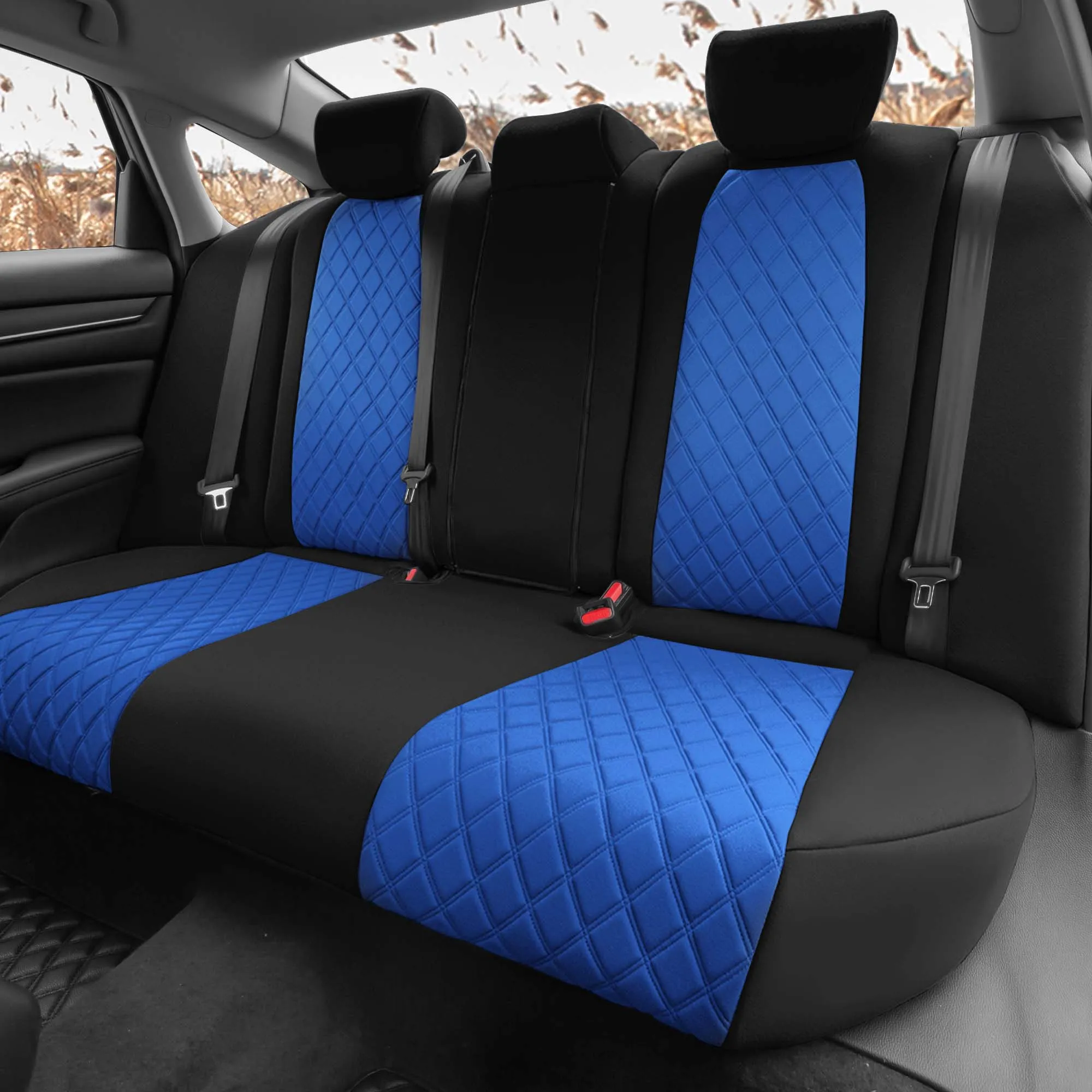 Honda Accord 2018 - 2022 Sport | Sport SE | EX| EX-L | Touring - Rear Set Seat Covers - Blue Ultraflex Neoprene