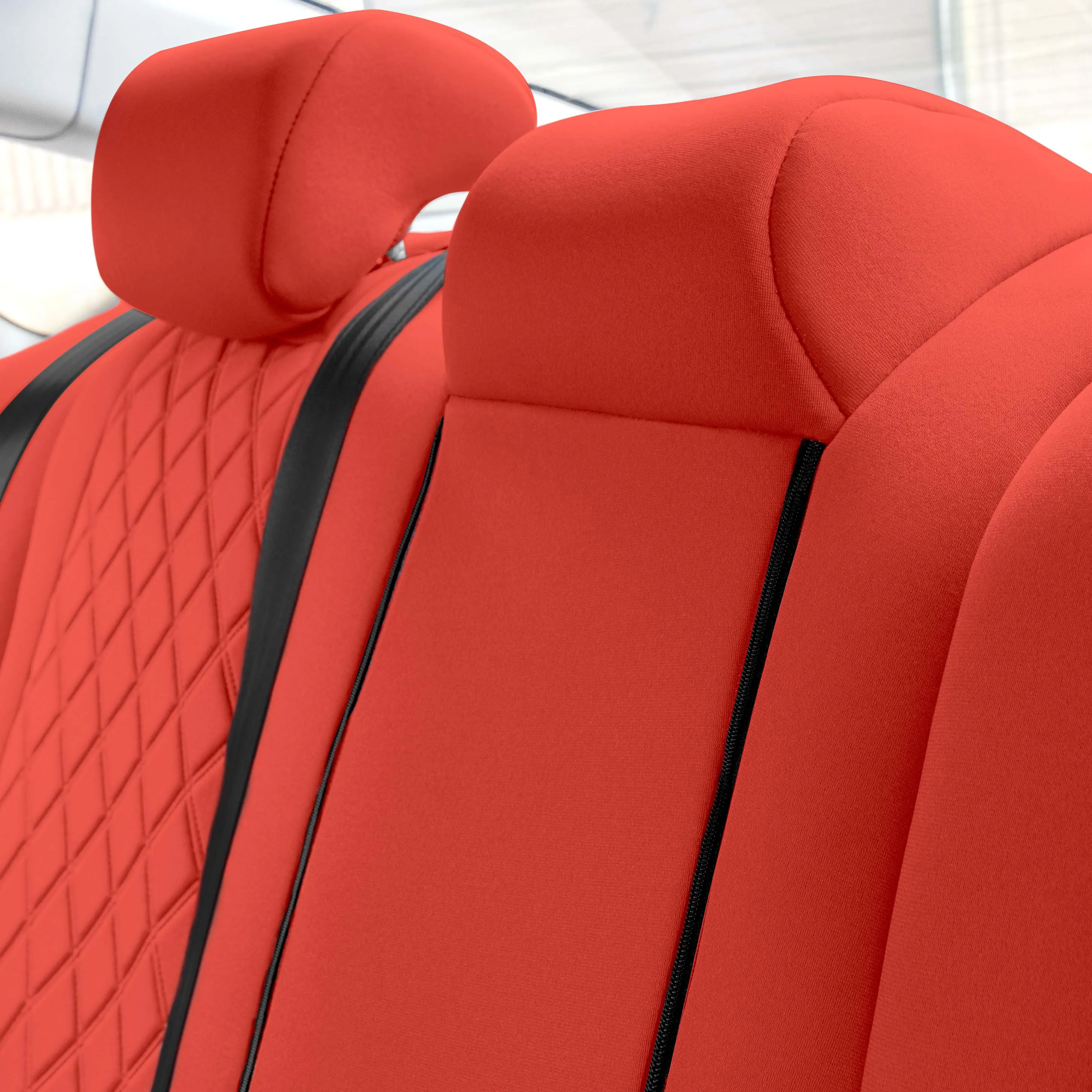Honda Accord 2018 - 2022 Sport | Sport SE | EX| EX-L | Touring - Rear Set Seat Covers - Solid Red Ultraflex Neoprene