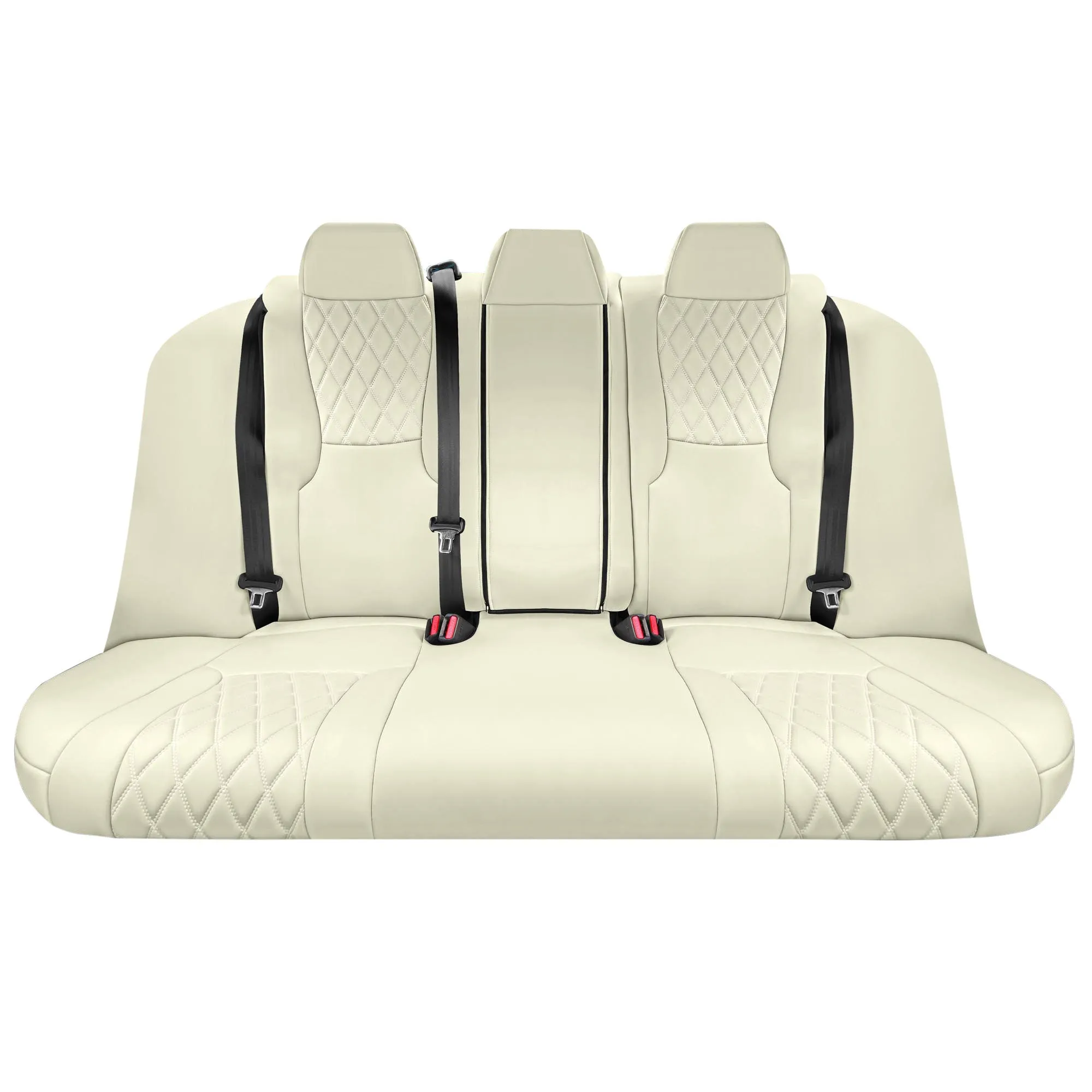 Honda Accord Sport | Sport SE | E X | EX-L | Touring 2023-2024 - Rear Set Seat Covers (Split Bench) - Solid Beige Ultraflex Neoprene