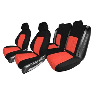 Honda Civic 2016 - 2025 Sedan Full Set Seat Covers (Solid Rear) - Red Ultraflex Neoprene