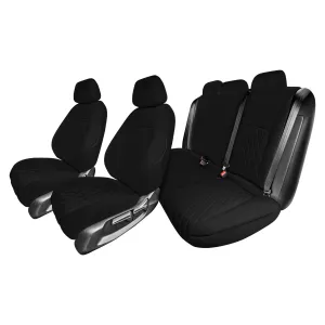 Honda Civic 2016 - 2025 Sedan Full Set Seat Covers (Split Rear) - Black Ultraflex Neoprene