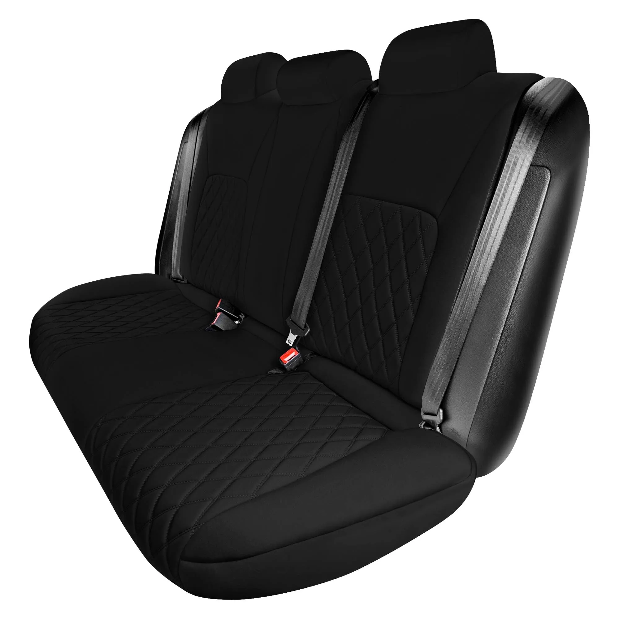 Honda Civic 2016 - 2025 Sedan Solid Rear Set Seat Covers - Black Ultraflex Neoprene
