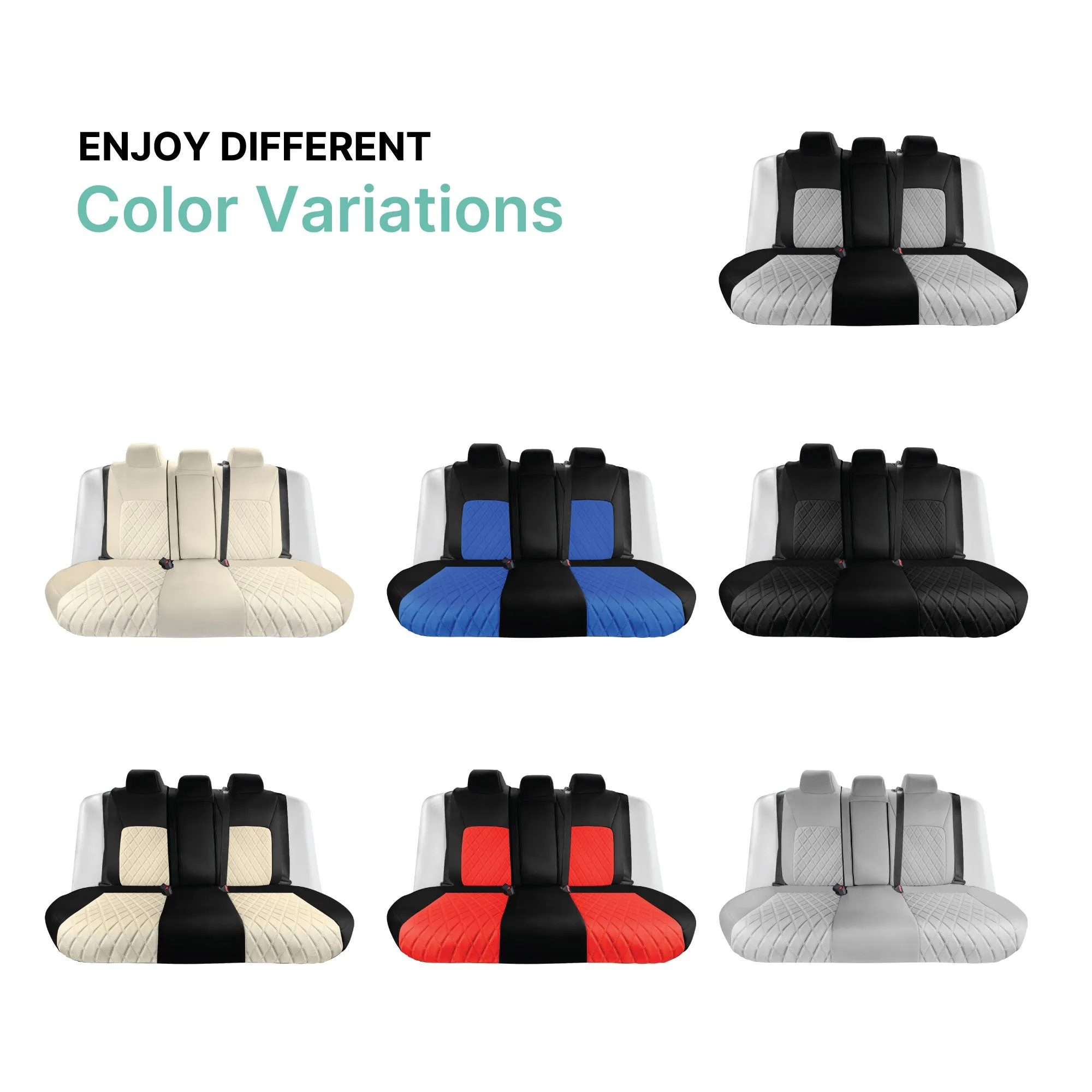Honda Civic 2016 - 2025 Sedan Split Rear Set Seat Covers - Gray Ultraflex Neoprene